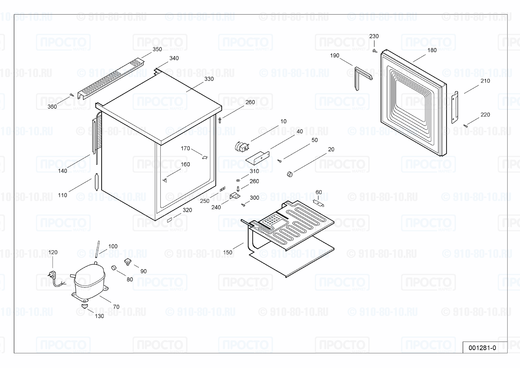 Взрыв-схема холодильника Liebherr GS 800-2
