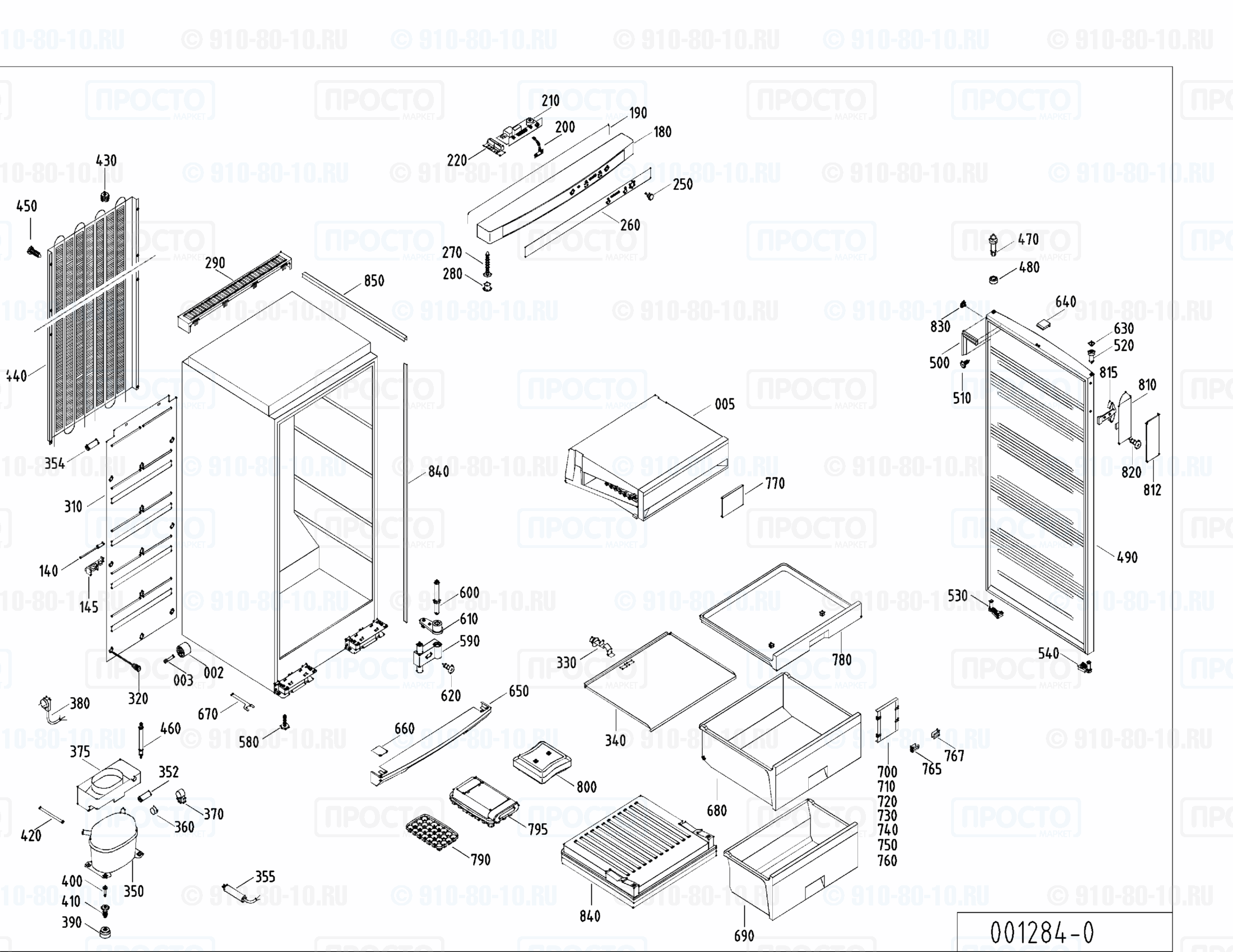 Взрыв-схема запчастей холодильника Liebherr GSND 2923-25