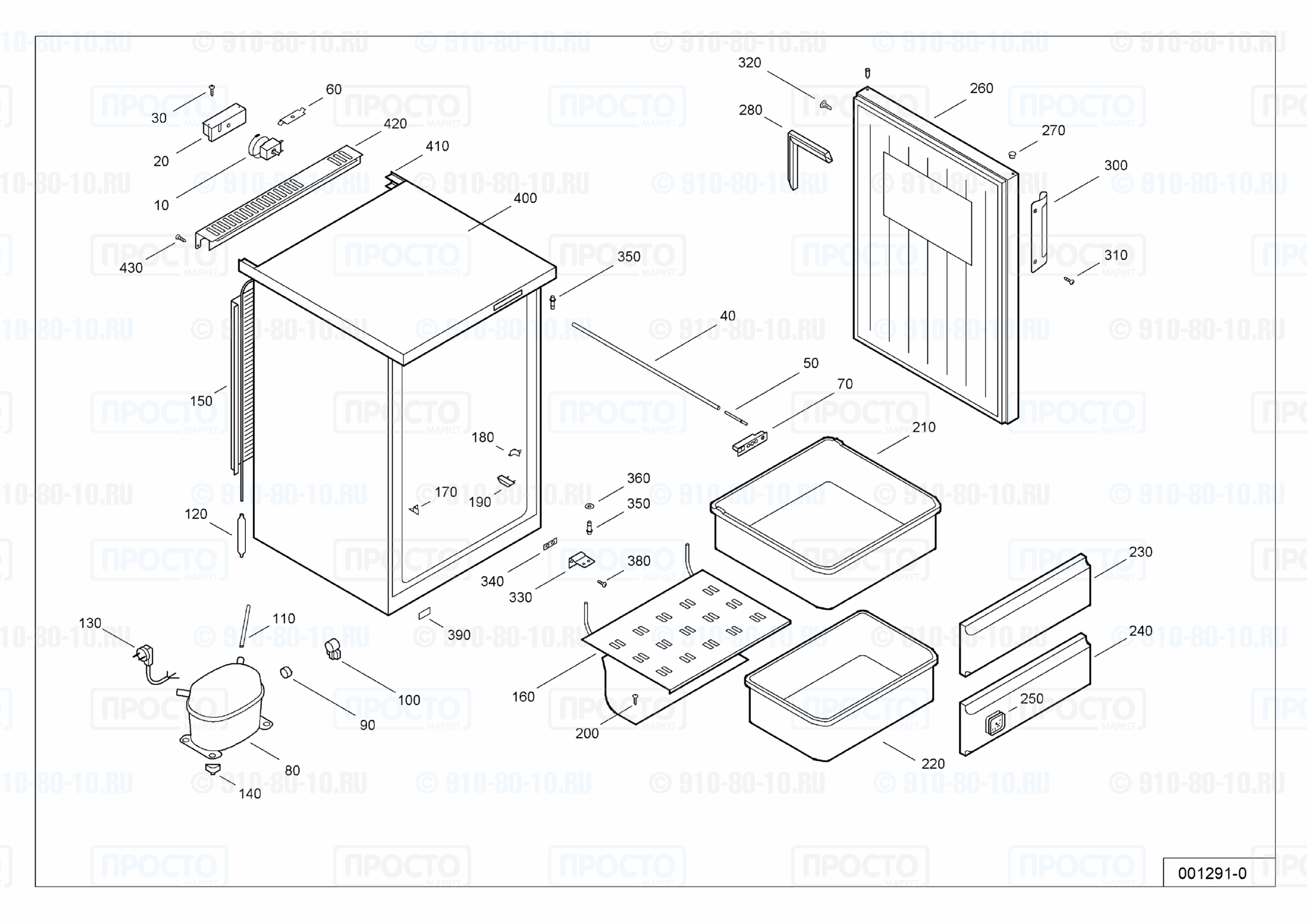 Взрыв-схема запчастей холодильника Liebherr GS 1301-7
