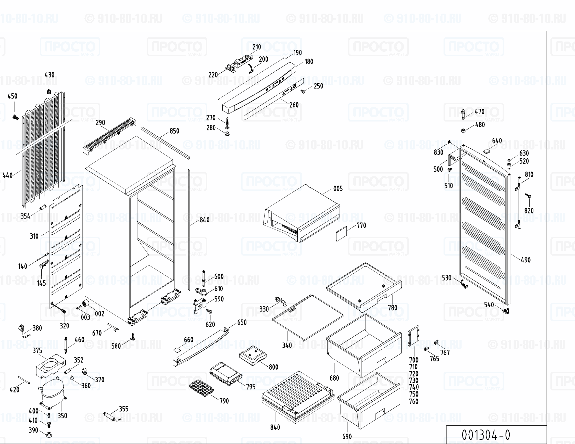 Взрыв-схема запчастей холодильника Liebherr GSNDes 3323-25