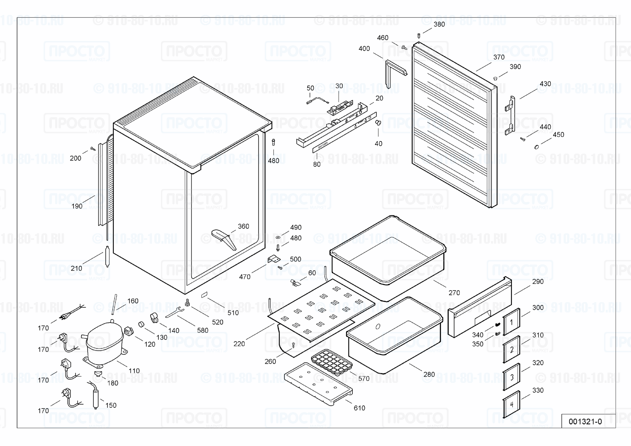 Взрыв-схема запчастей холодильника Liebherr GS 1513-24