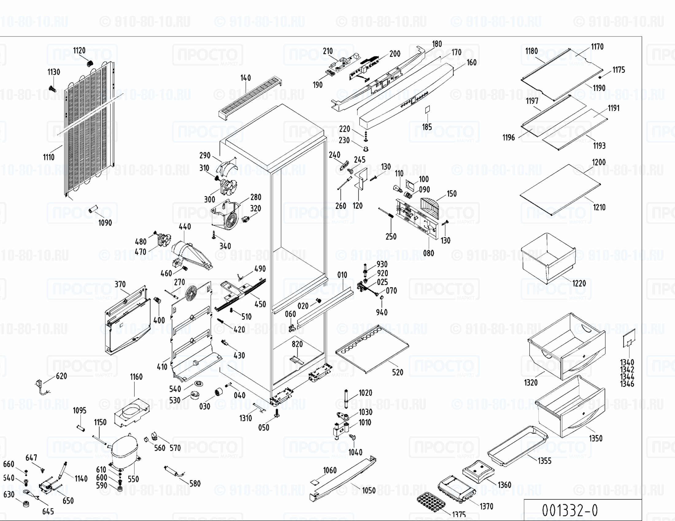 Взрыв-схема запчастей холодильника Liebherr KGNv 3346-25A