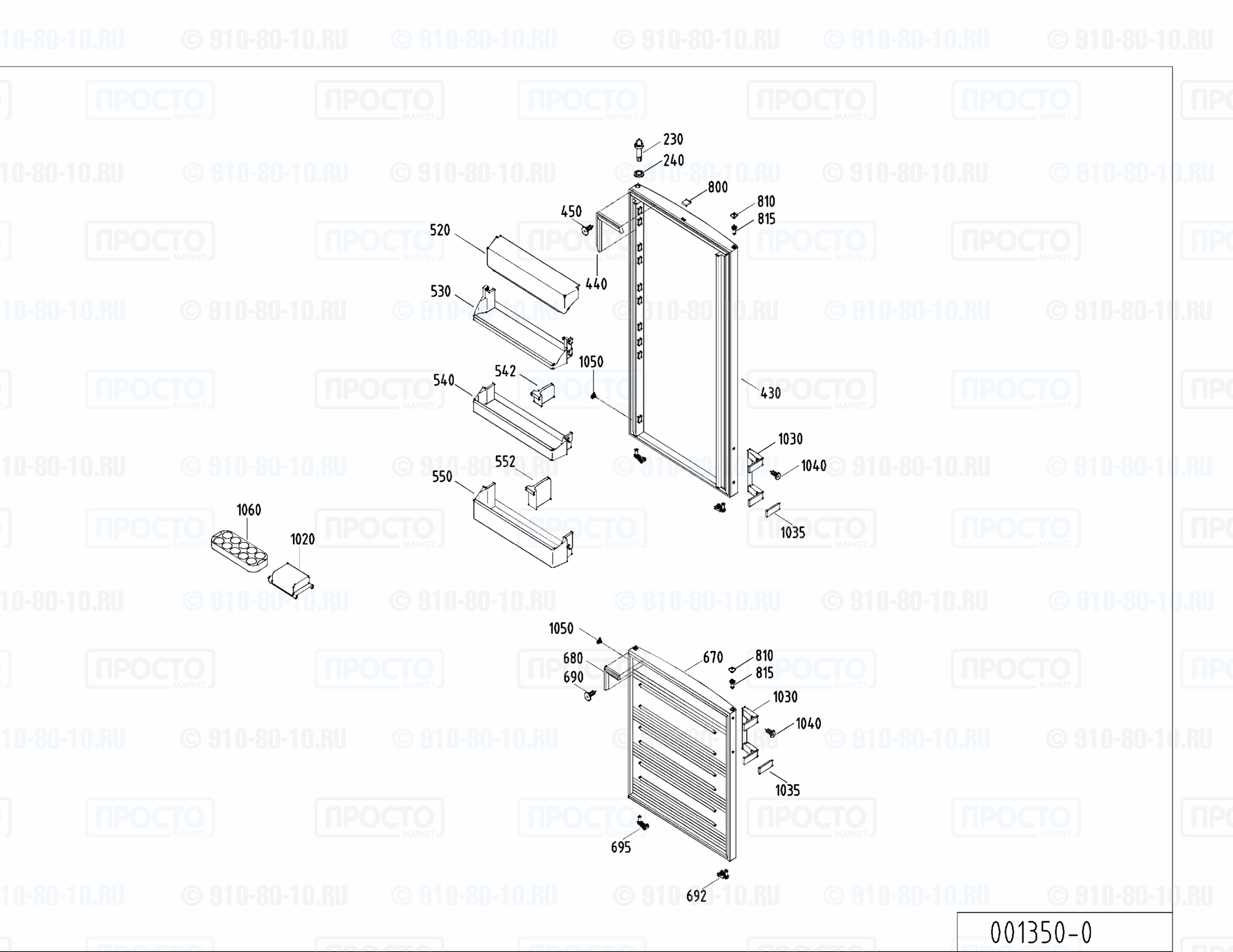Взрыв-схема холодильника Liebherr KGT 3946-25