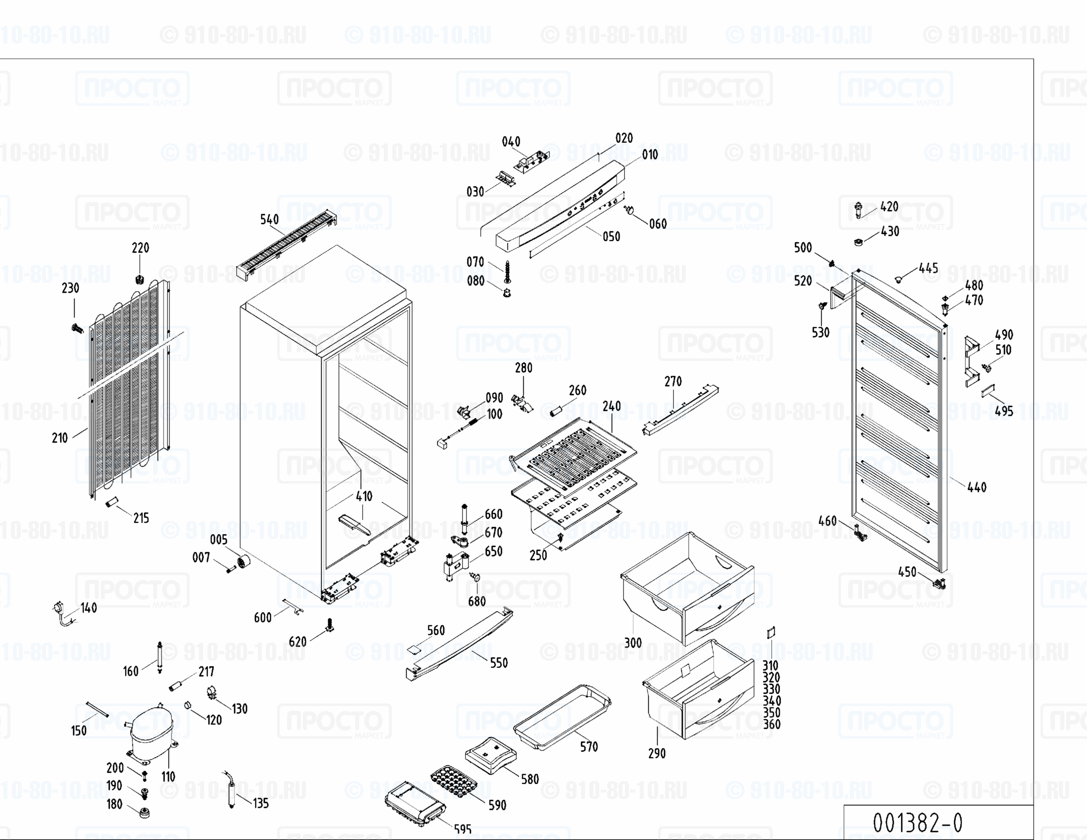 Взрыв-схема запчастей холодильника Liebherr GS 2411-26A