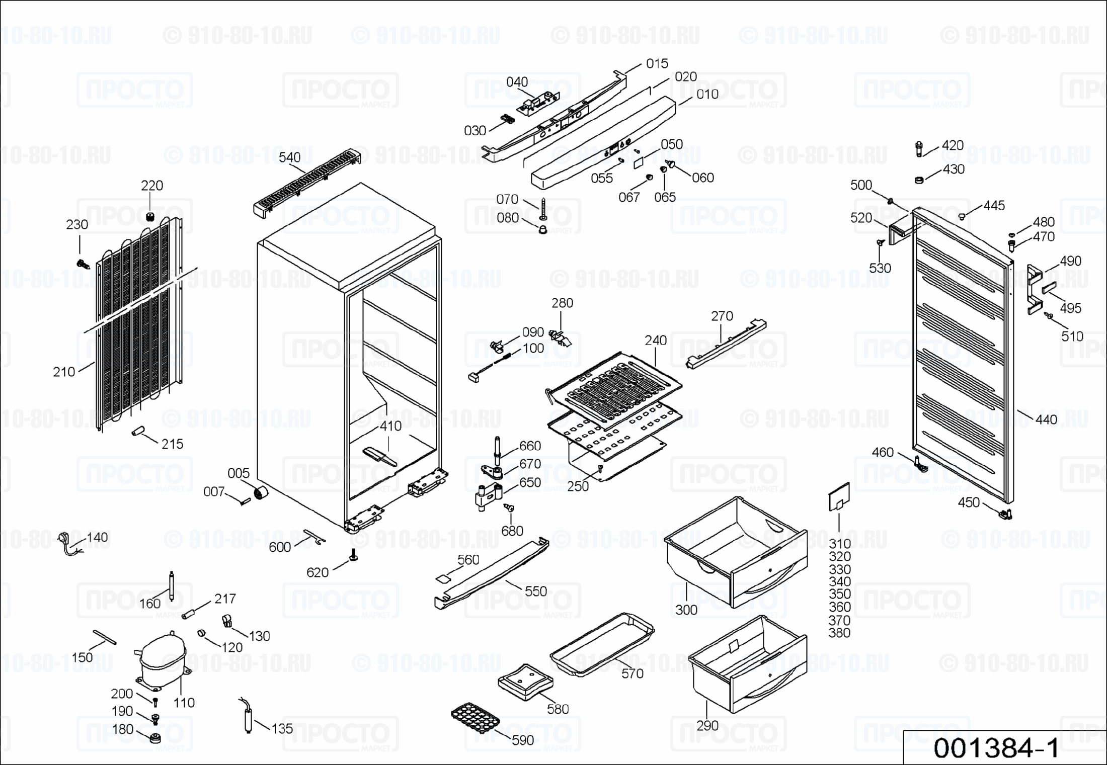 Взрыв-схема запчастей холодильника Liebherr GS 2013-26