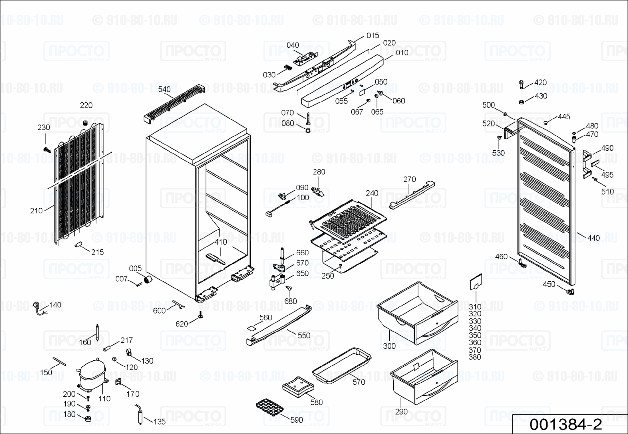 Взрыв-схема запчастей холодильника Liebherr GS 2413-26B