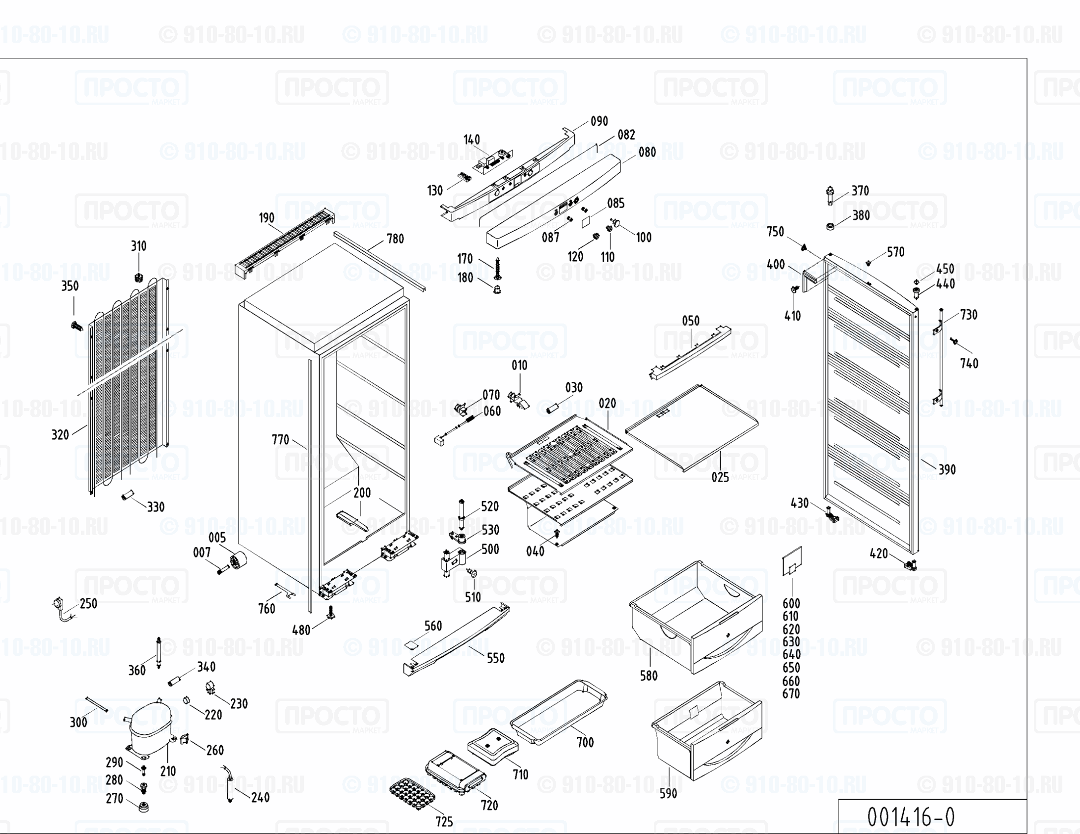 Взрыв-схема холодильника Liebherr GSSDes 3623-26A