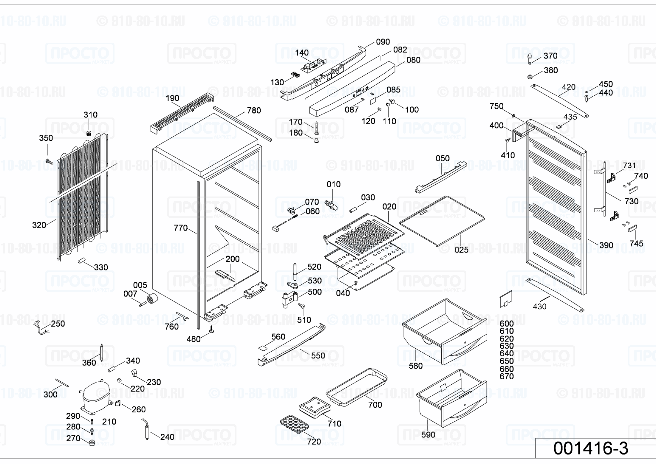 Взрыв-схема запчастей холодильника Liebherr GSSDes 3623-28