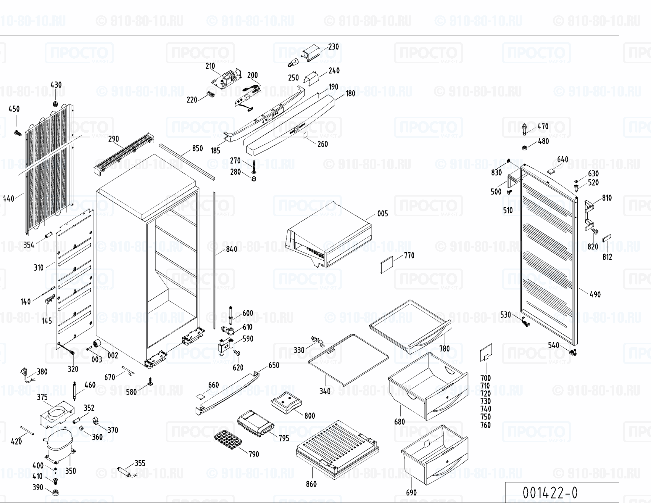 Взрыв-схема запчастей холодильника Liebherr GSND 3316-26