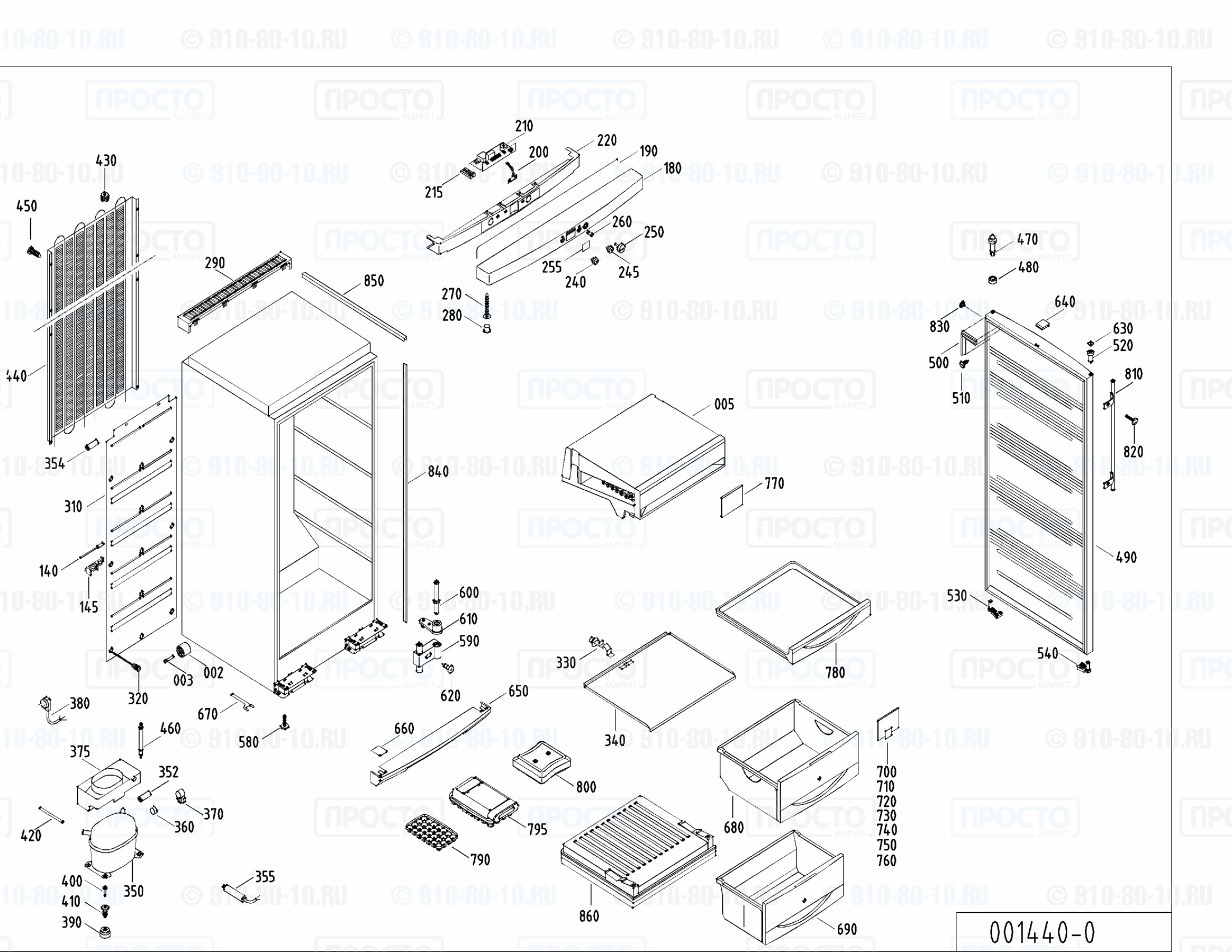 Взрыв-схема запчастей холодильника Liebherr GSNDes 3323-26