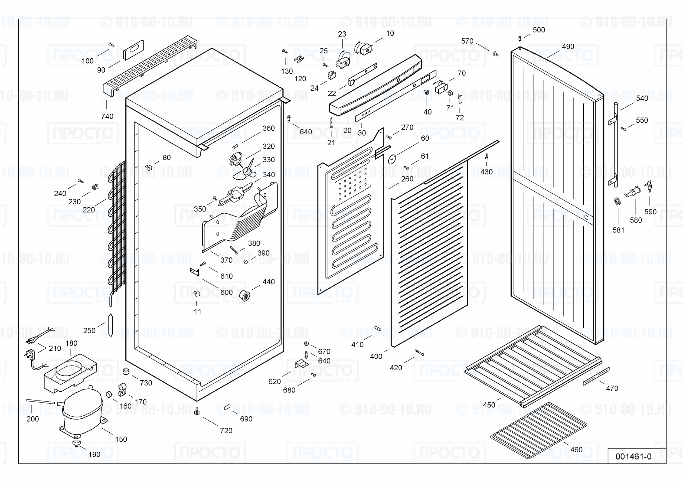 Взрыв-схема запчастей холодильника Liebherr WKr 3256-11A