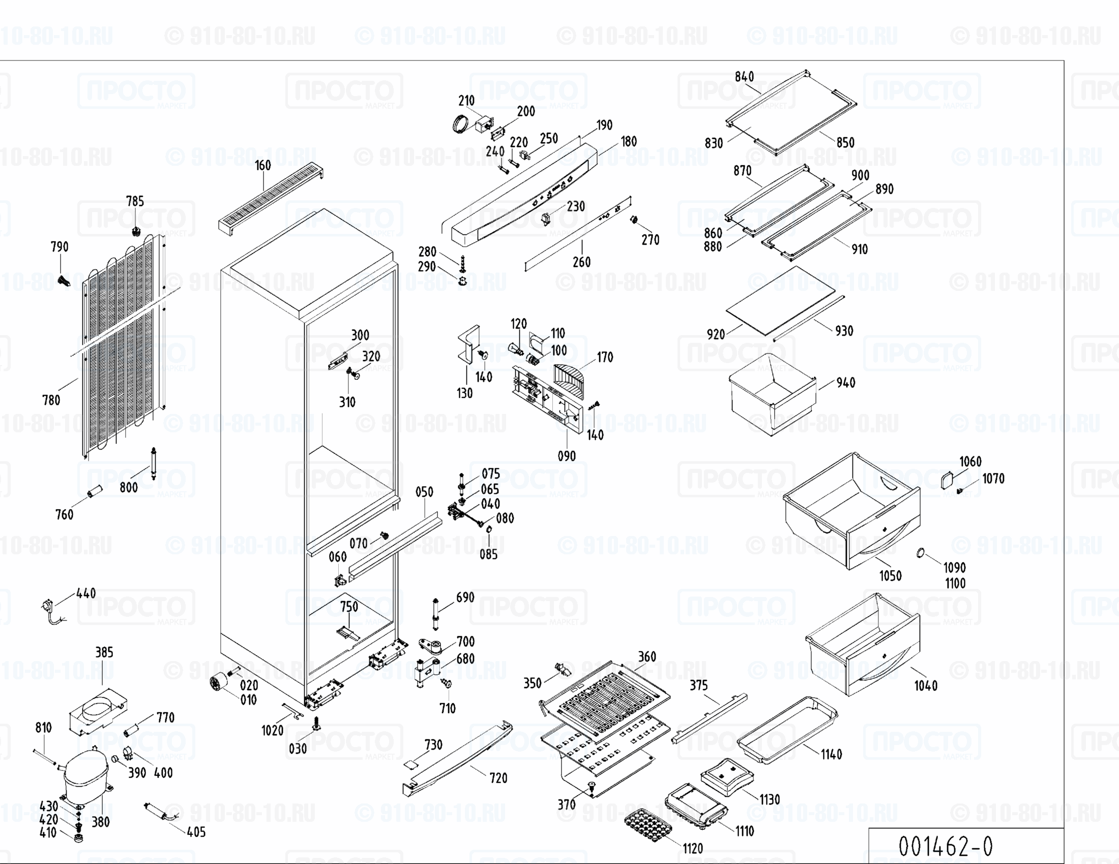 Взрыв-схема запчастей холодильника Liebherr KSD 2642-26