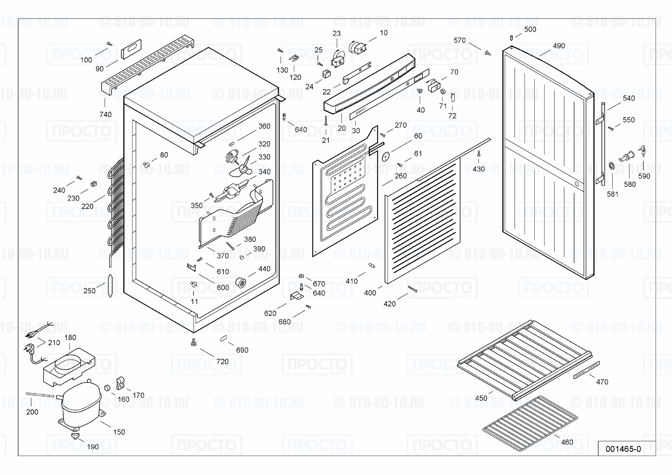 Взрыв-схема запчастей холодильника Liebherr WKr 2456-11