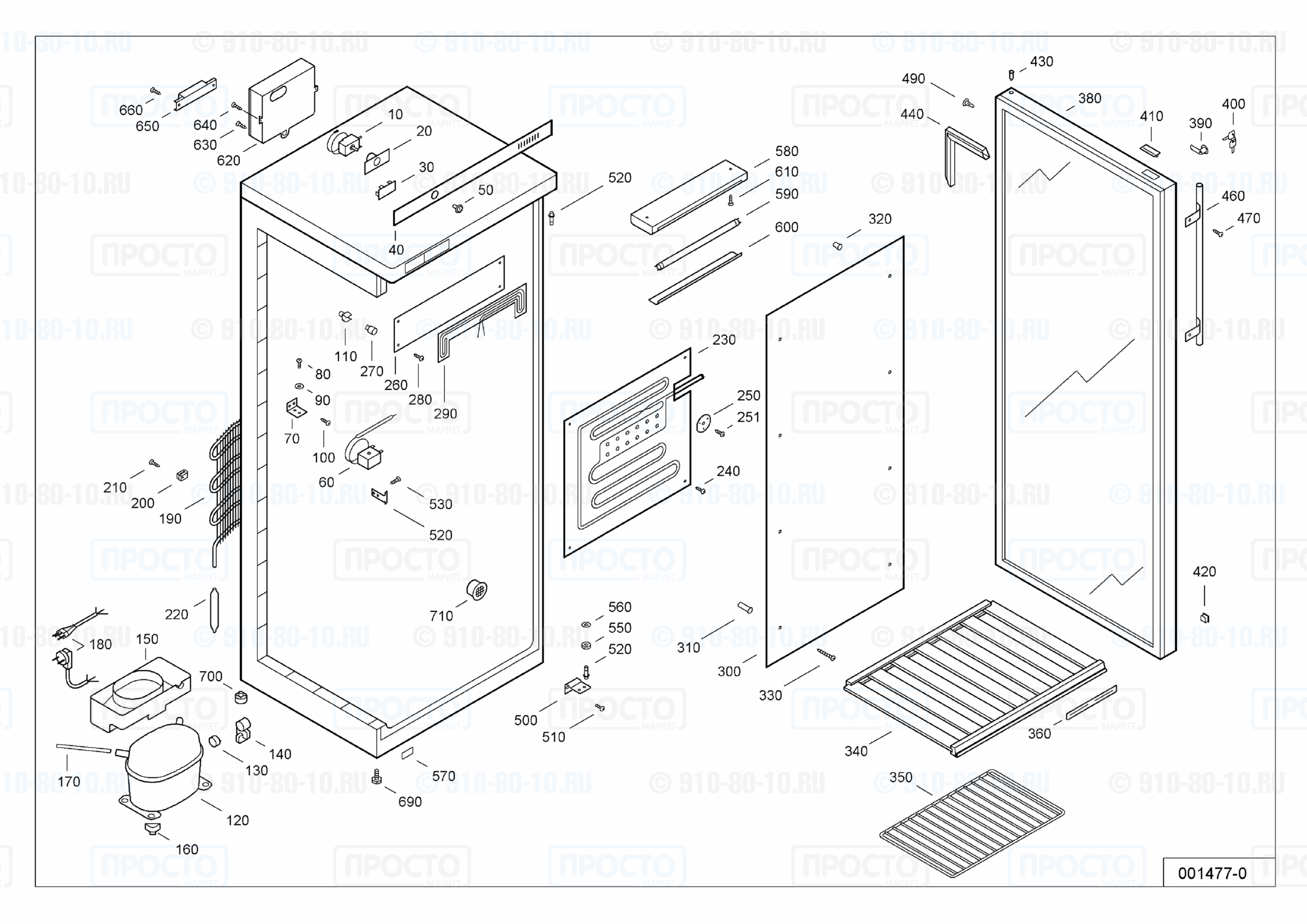 Взрыв-схема запчастей холодильника Liebherr WTr 3253-12
