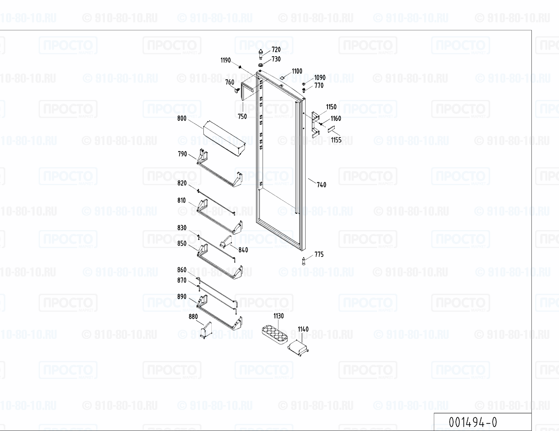 Взрыв-схема холодильника Liebherr KSB 3640-26F