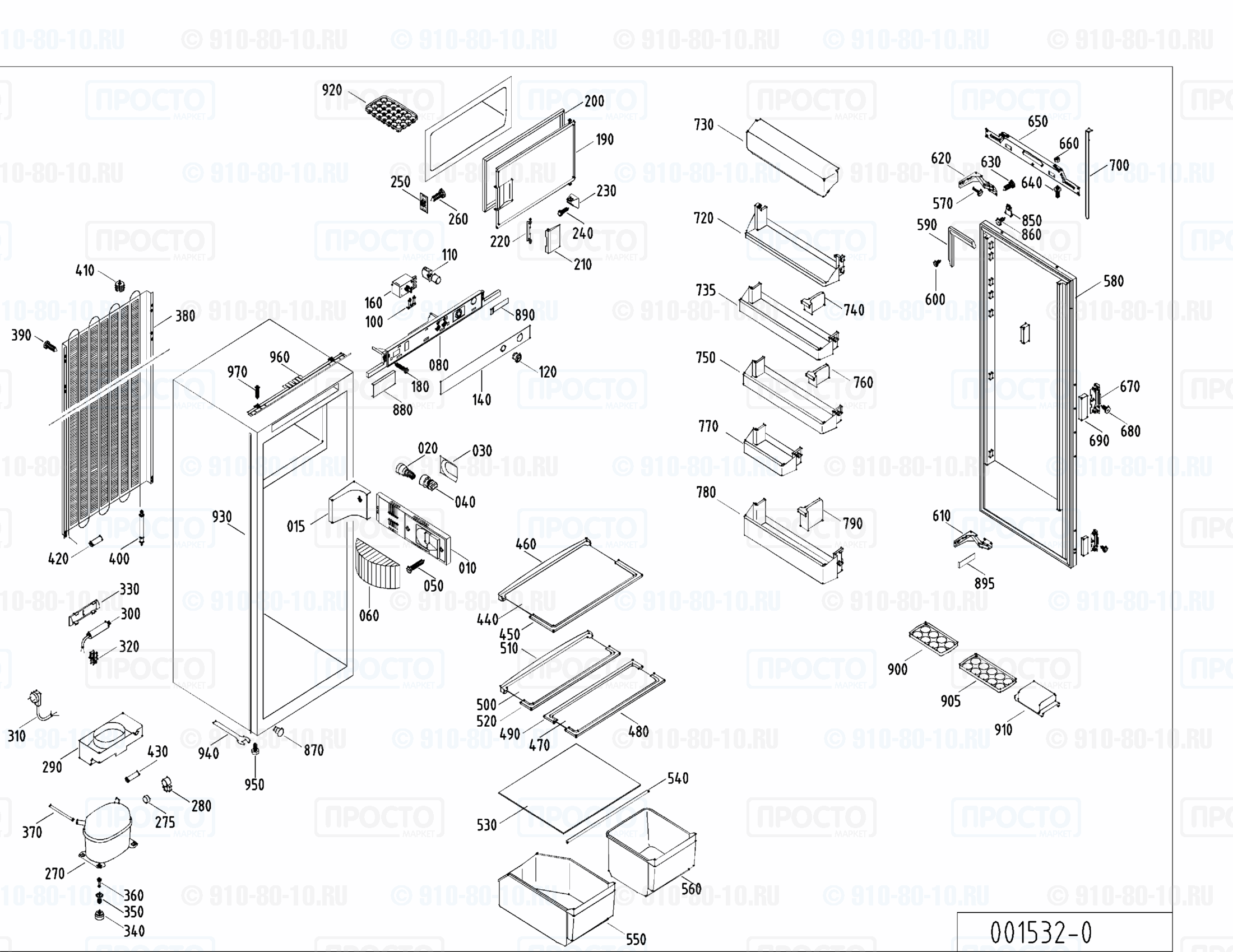 Взрыв-схема запчастей холодильника Liebherr KI 2134-23