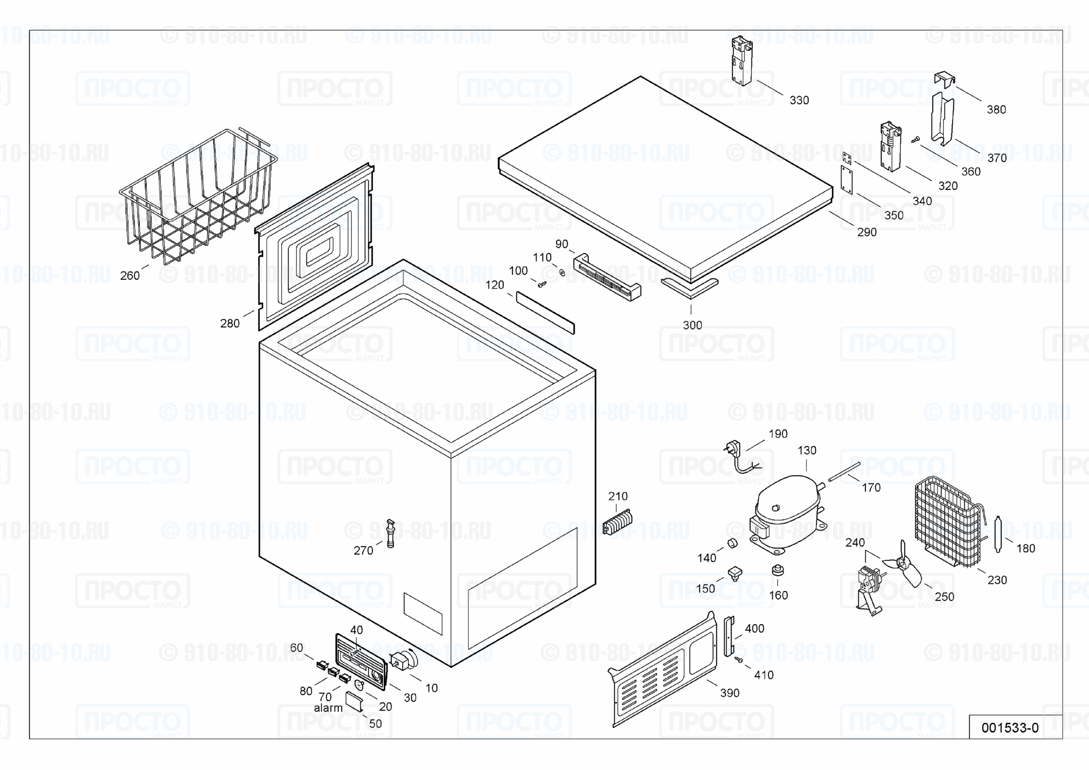 Взрыв-схема запчастей холодильника Liebherr GT 2102-8 A