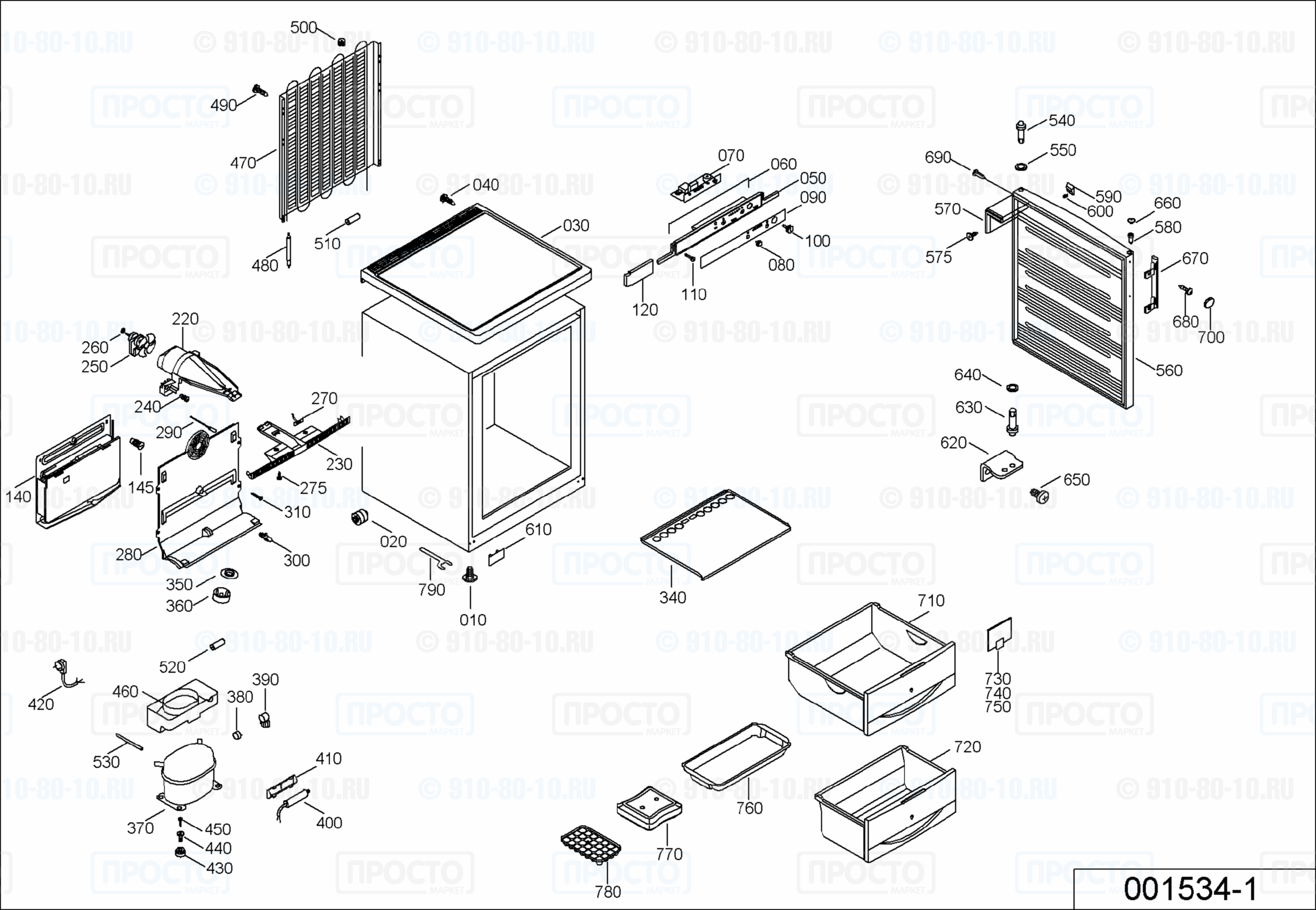 Взрыв-схема запчастей холодильника Liebherr GSN 1023-25A