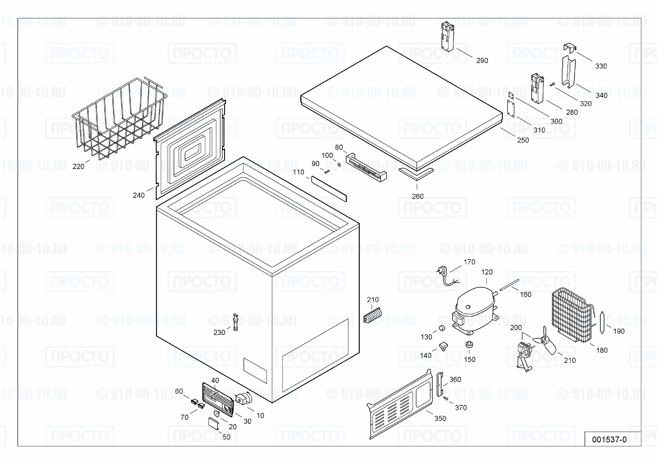 Взрыв-схема запчастей холодильника Liebherr GT 2102-1