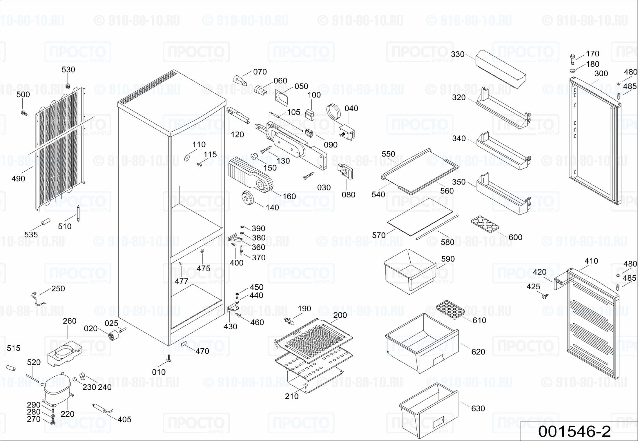 Взрыв-схема запчастей холодильника Liebherr KSDS 3032-24