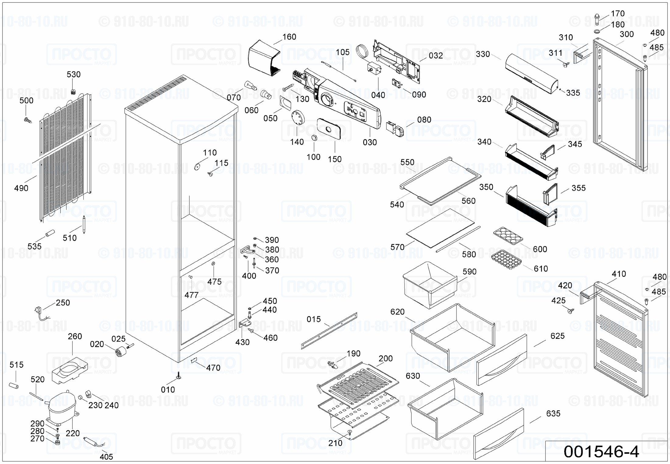 Взрыв-схема запчастей холодильника Liebherr CU 3011-20A