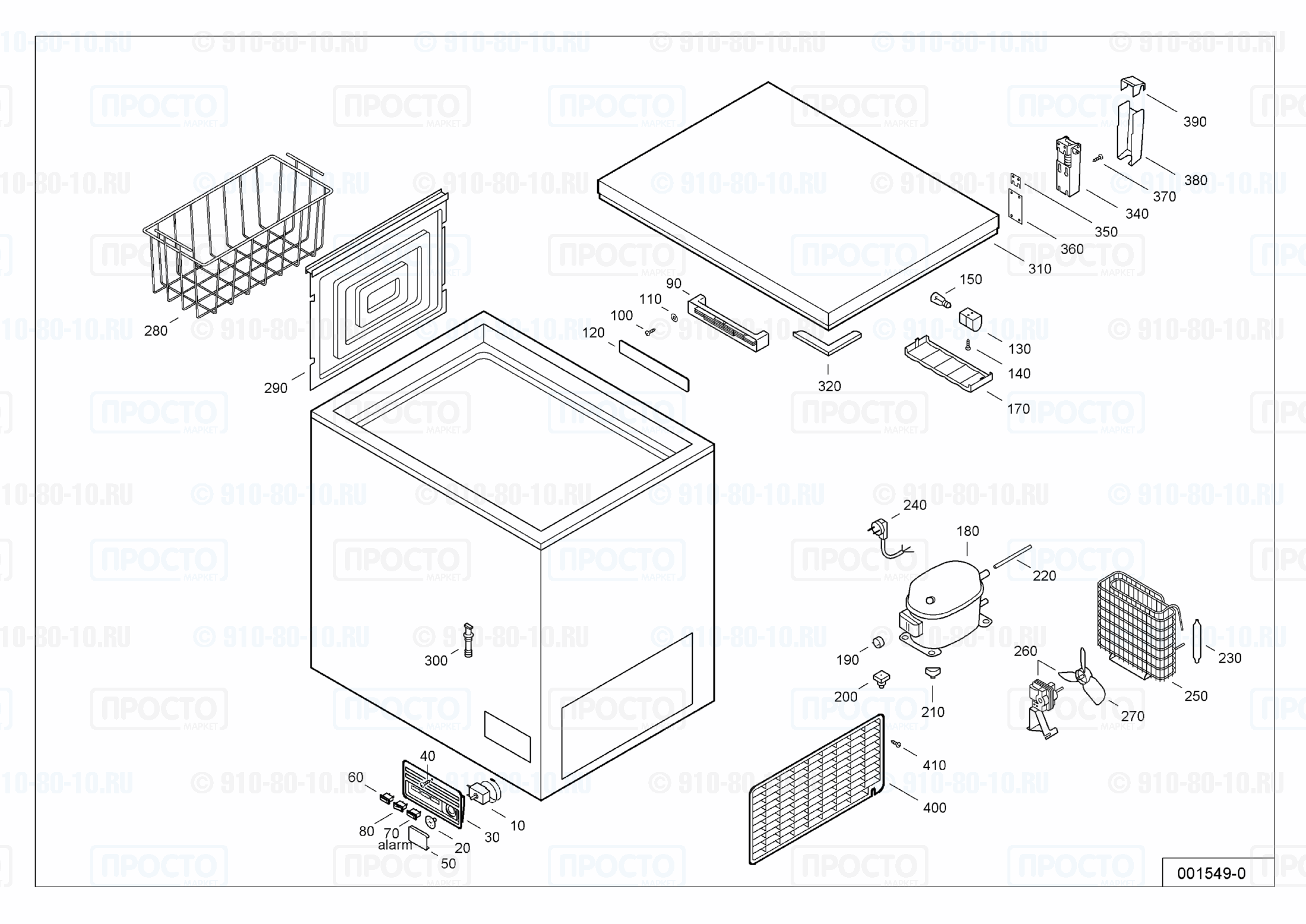 Взрыв-схема запчастей холодильника Liebherr GT 3082-1 D