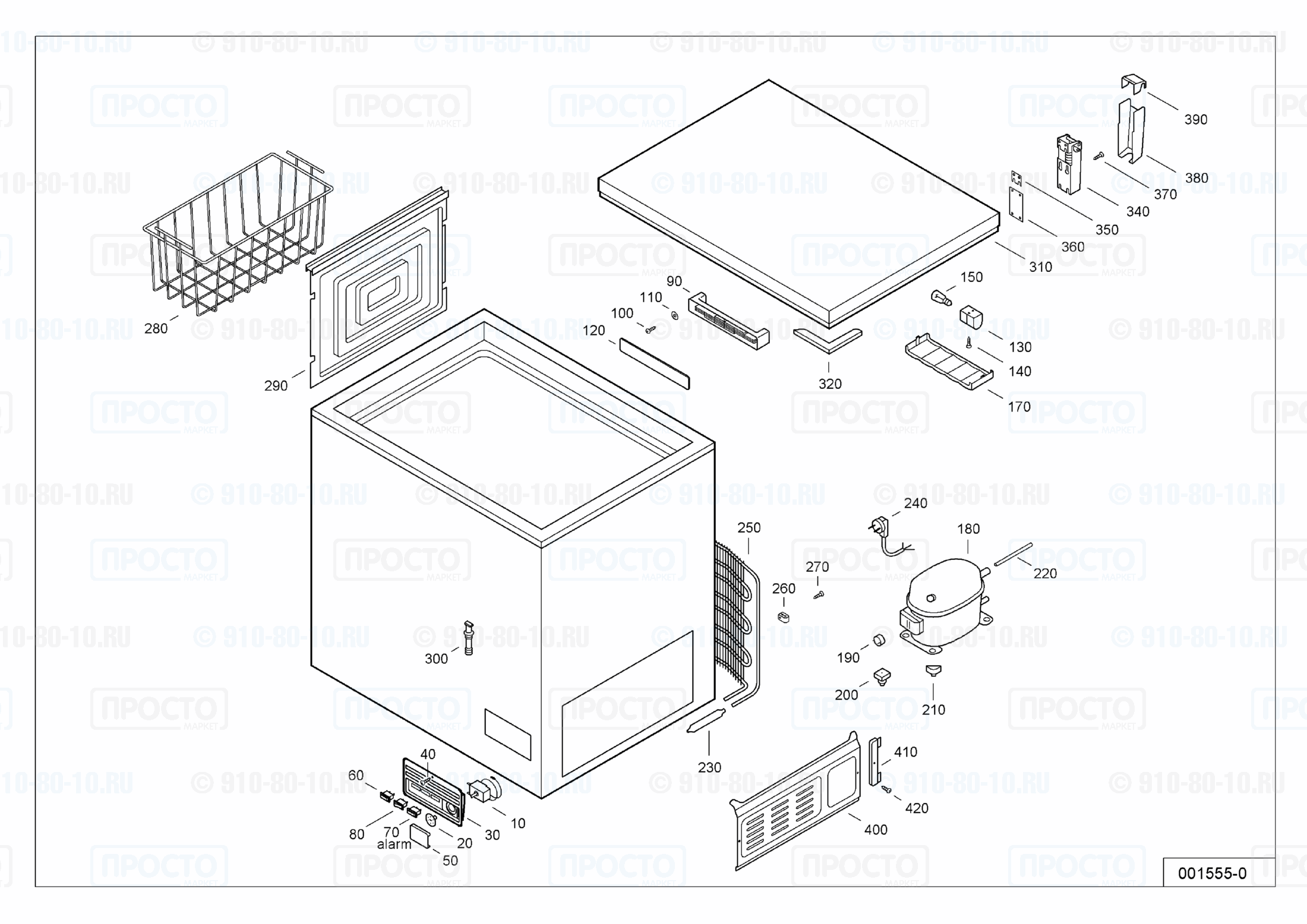 Взрыв-схема запчастей холодильника Liebherr GT 3082-1 B