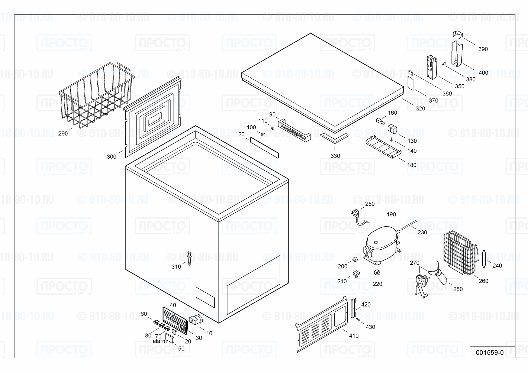 Взрыв-схема запчастей холодильника Liebherr GT 3682-1