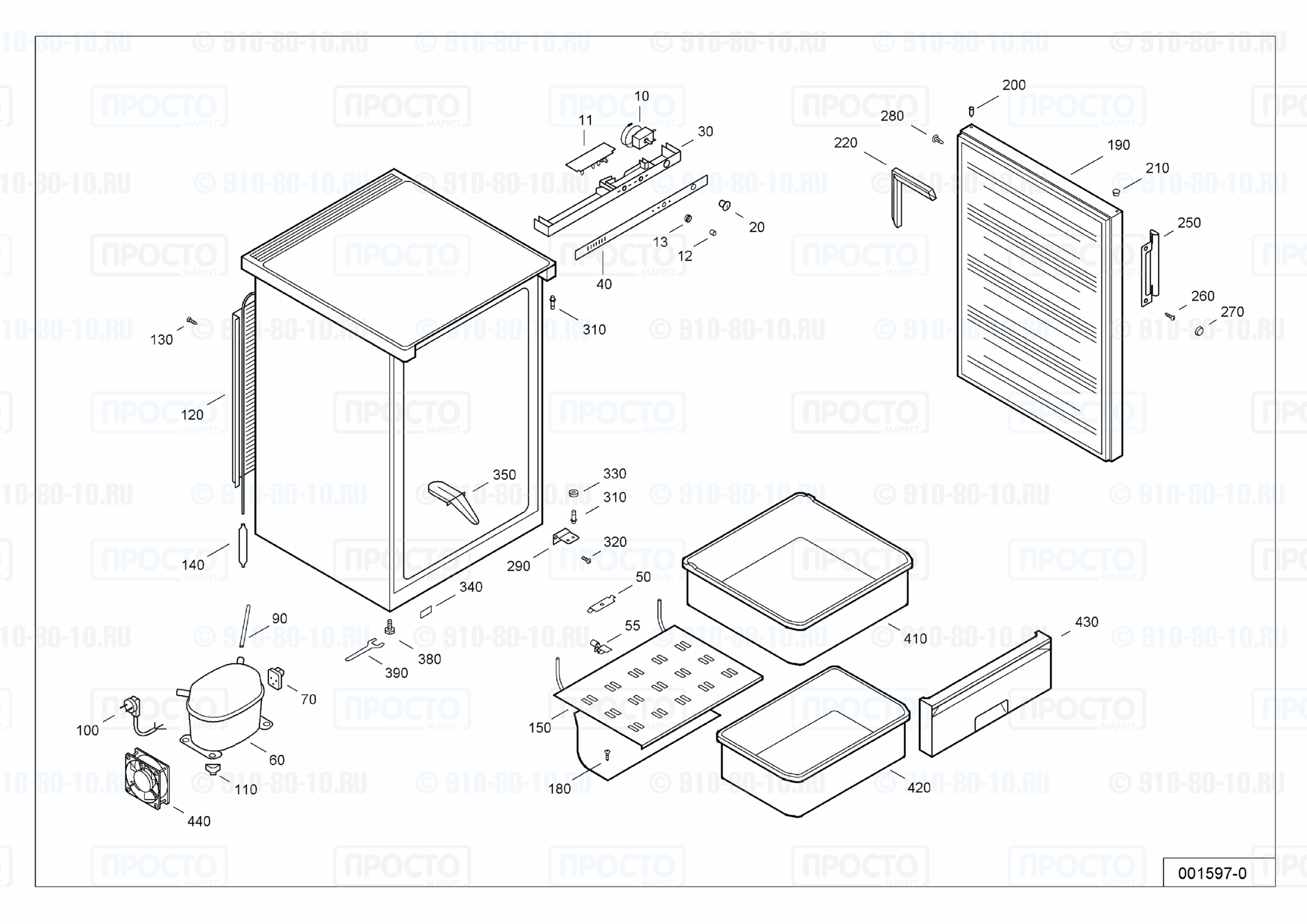 Взрыв-схема запчастей холодильника Liebherr GS 1302-12