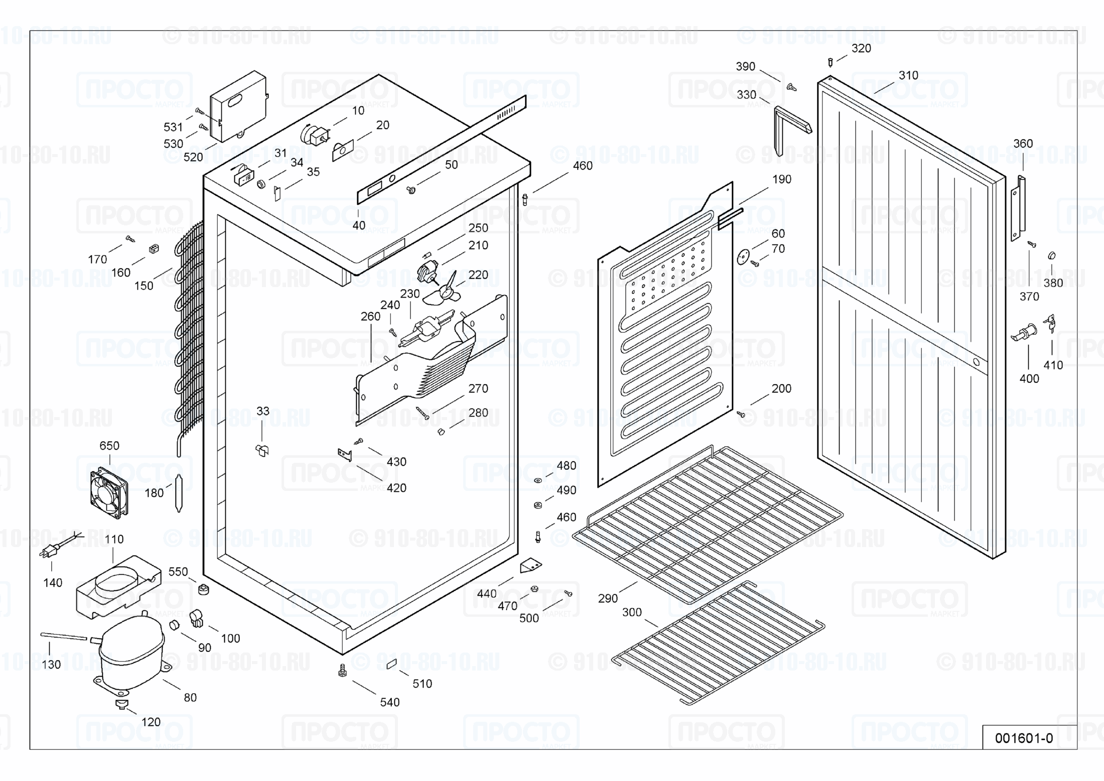 Взрыв-схема холодильника Liebherr UKS 5000-11A