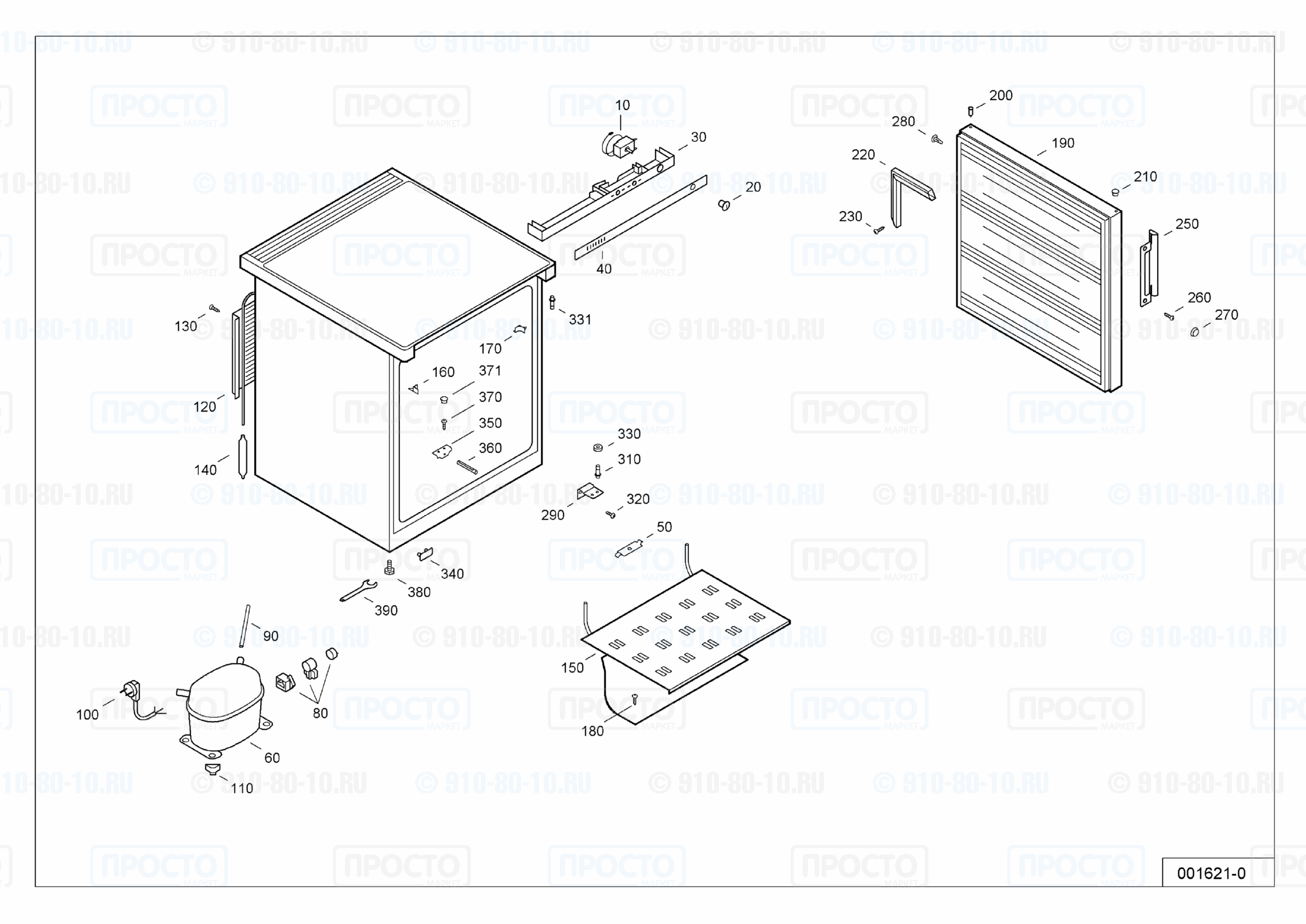 Взрыв-схема запчастей холодильника Liebherr GS 800-24