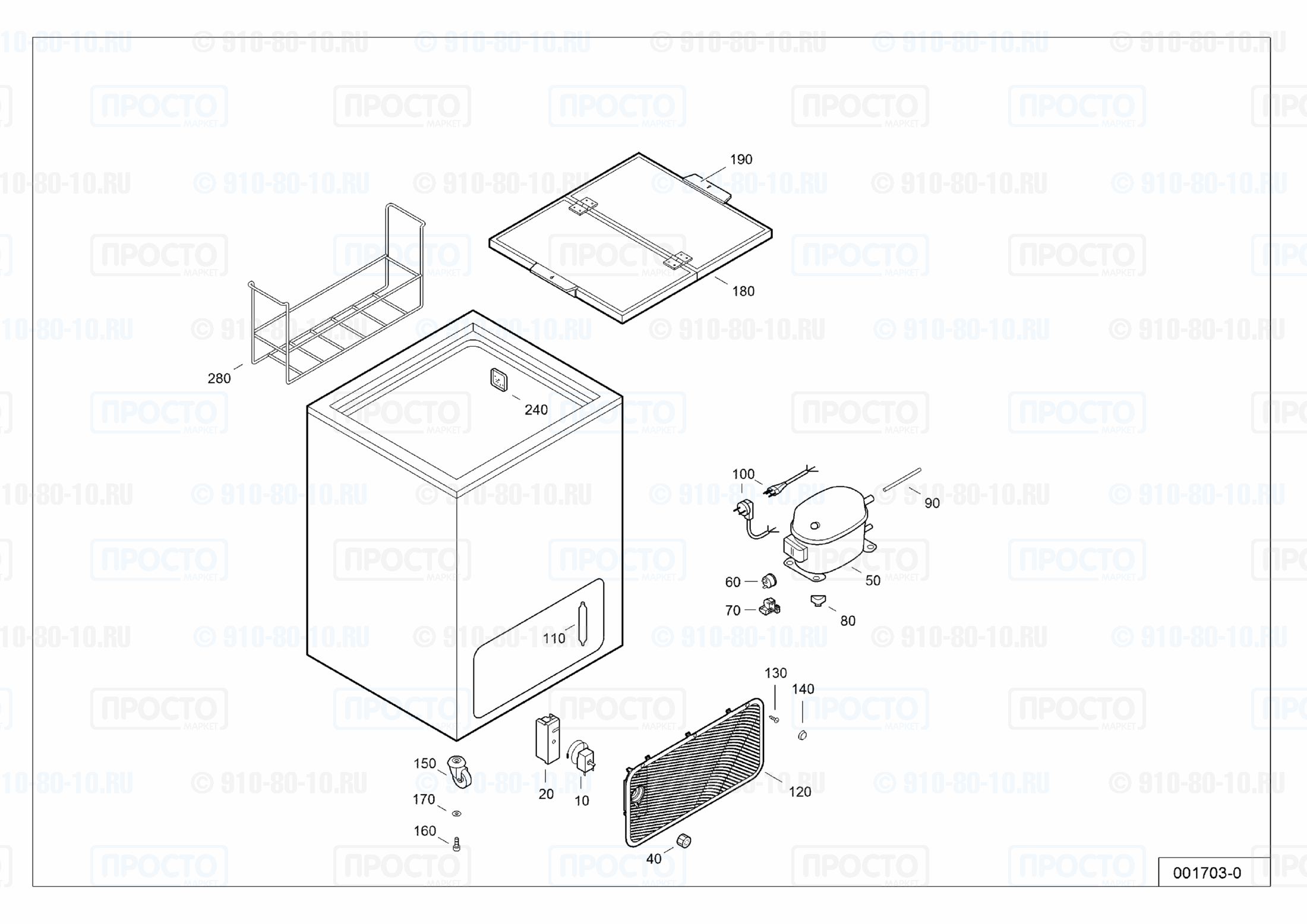 Взрыв-схема запчастей холодильника Liebherr GTE 1501-12A