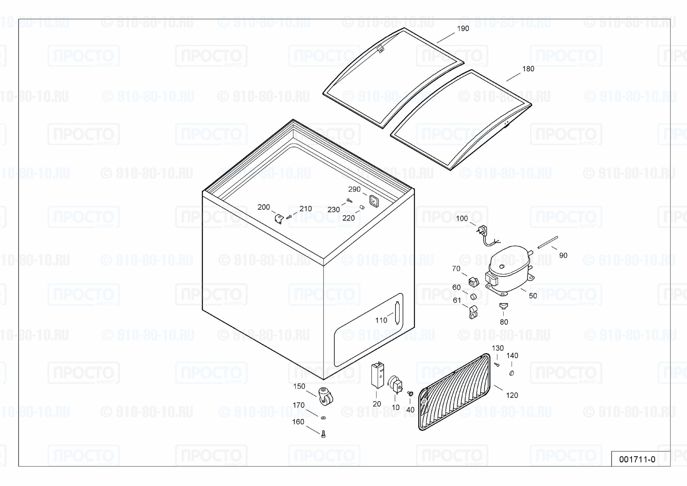Взрыв-схема запчастей холодильника Liebherr GTI 4303-12A