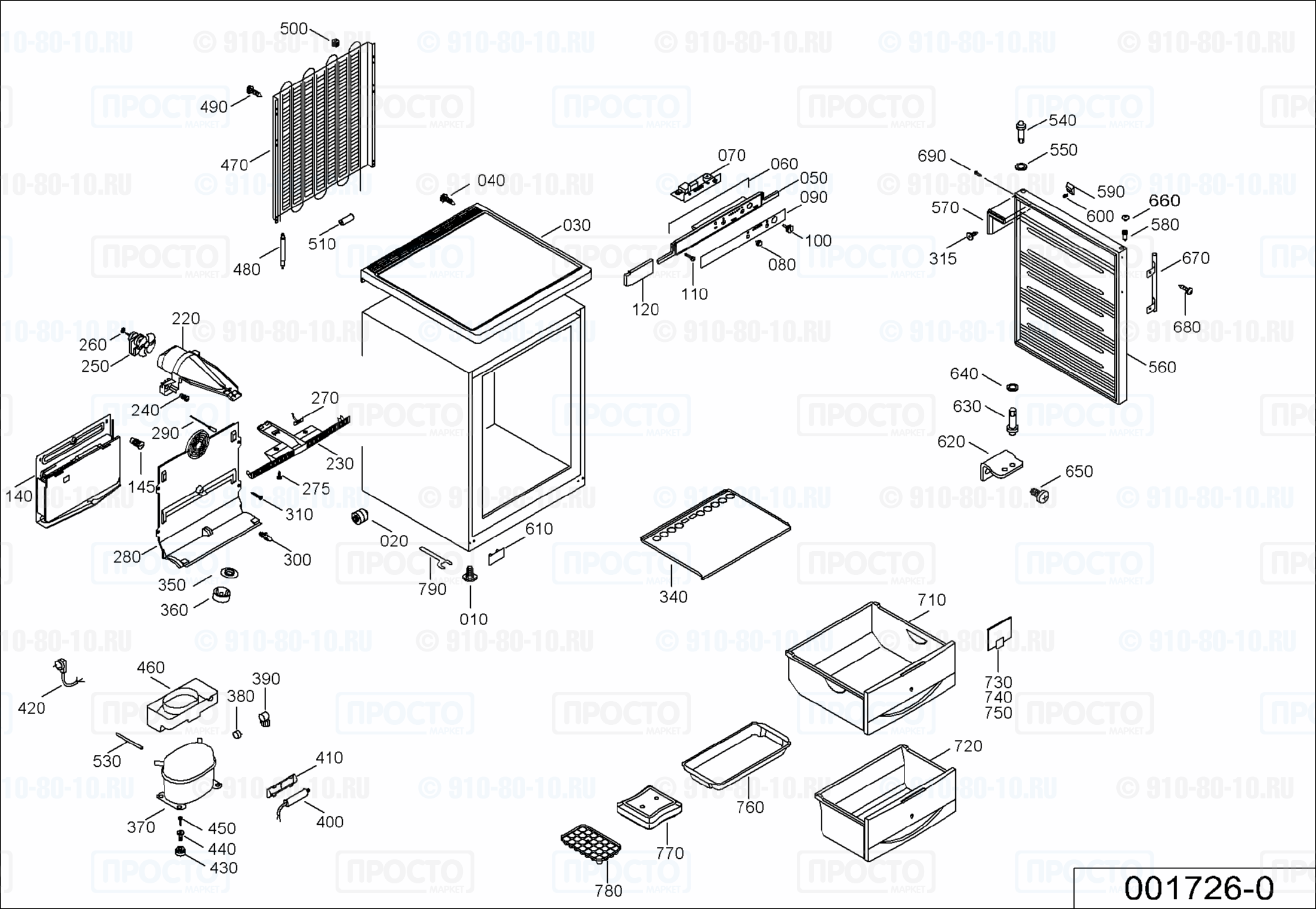 Взрыв-схема запчастей холодильника Liebherr GSNes 1023-25