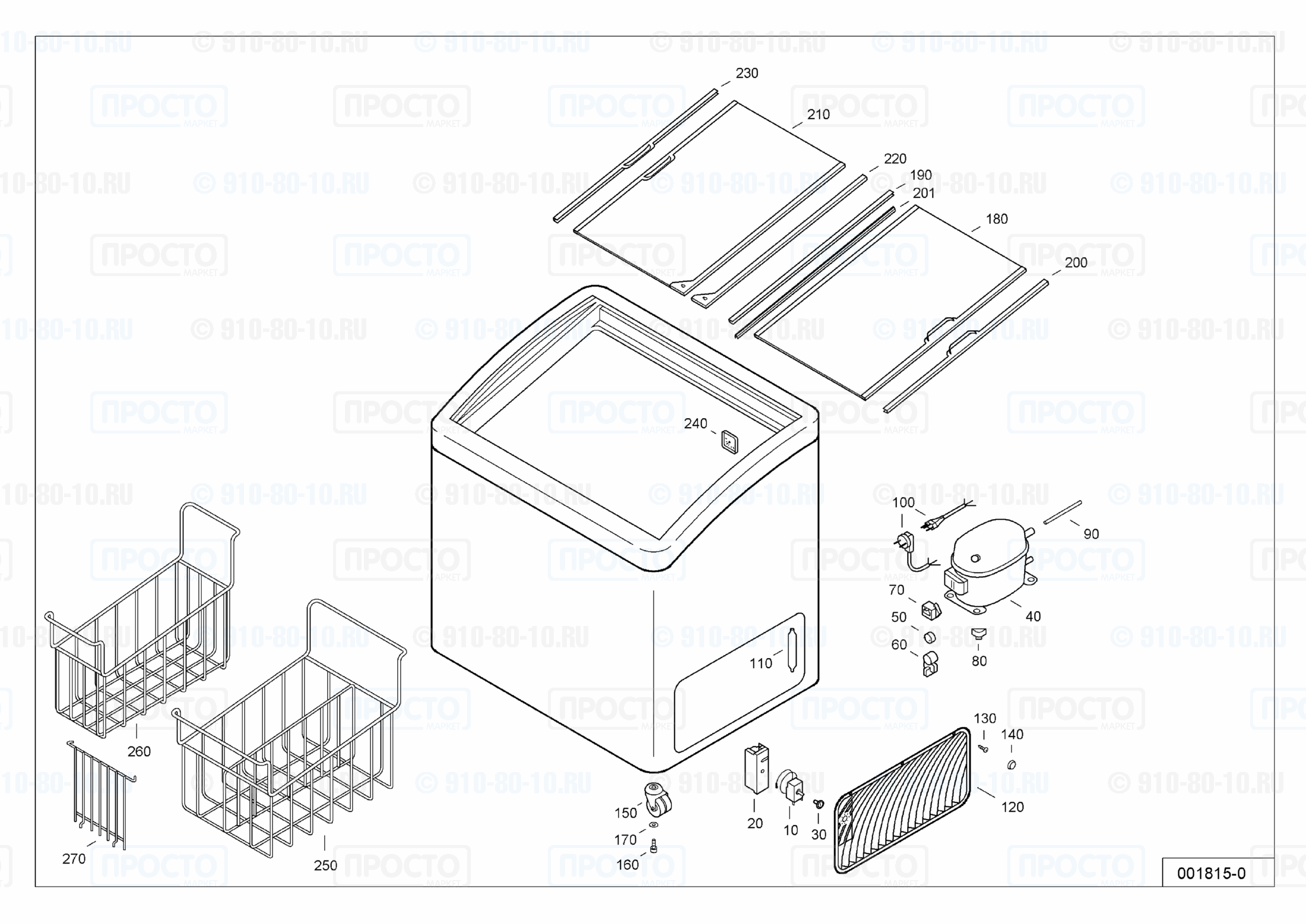 Взрыв-схема запчастей холодильника Liebherr GTI 2402-13