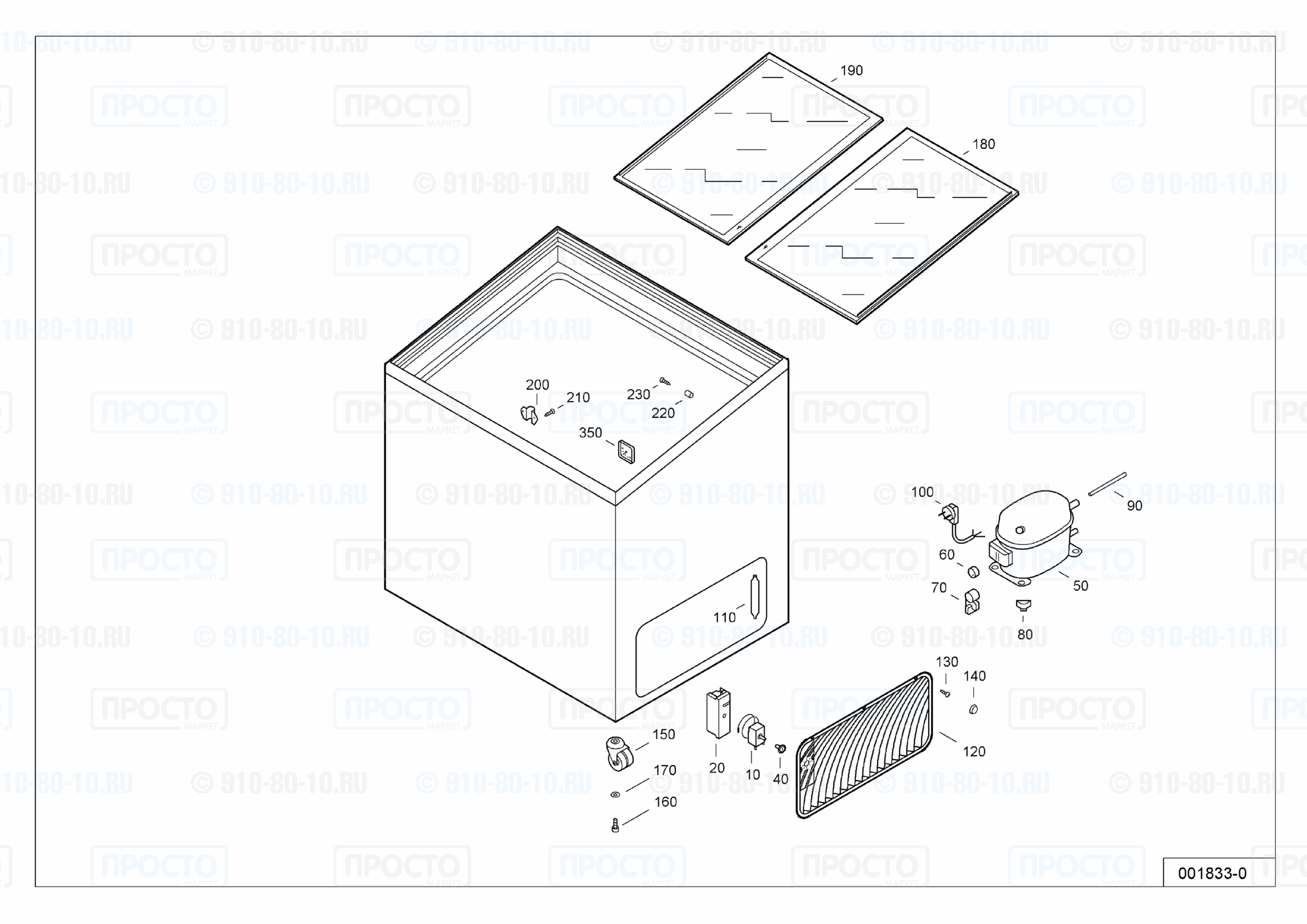 Взрыв-схема запчастей холодильника Liebherr GTI 3702-12A