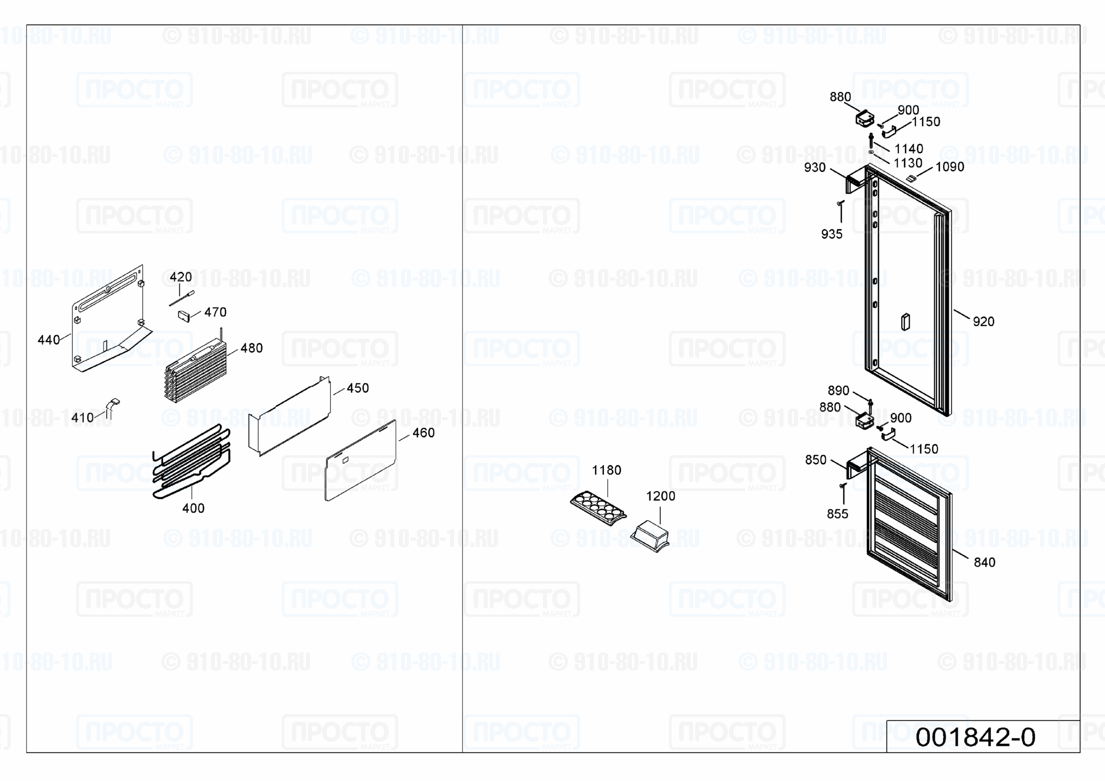 Взрыв-схема холодильника Liebherr KIKNv 3046-23C