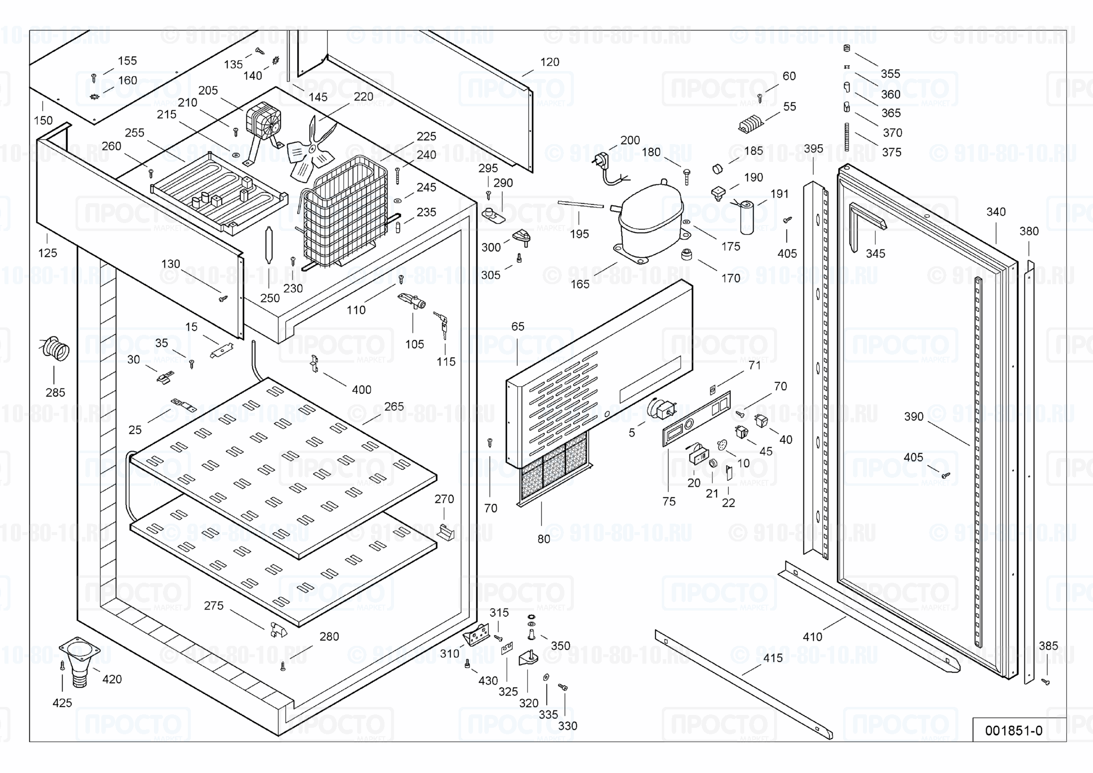 Взрыв-схема запчастей холодильника Liebherr BGS 7440-10B