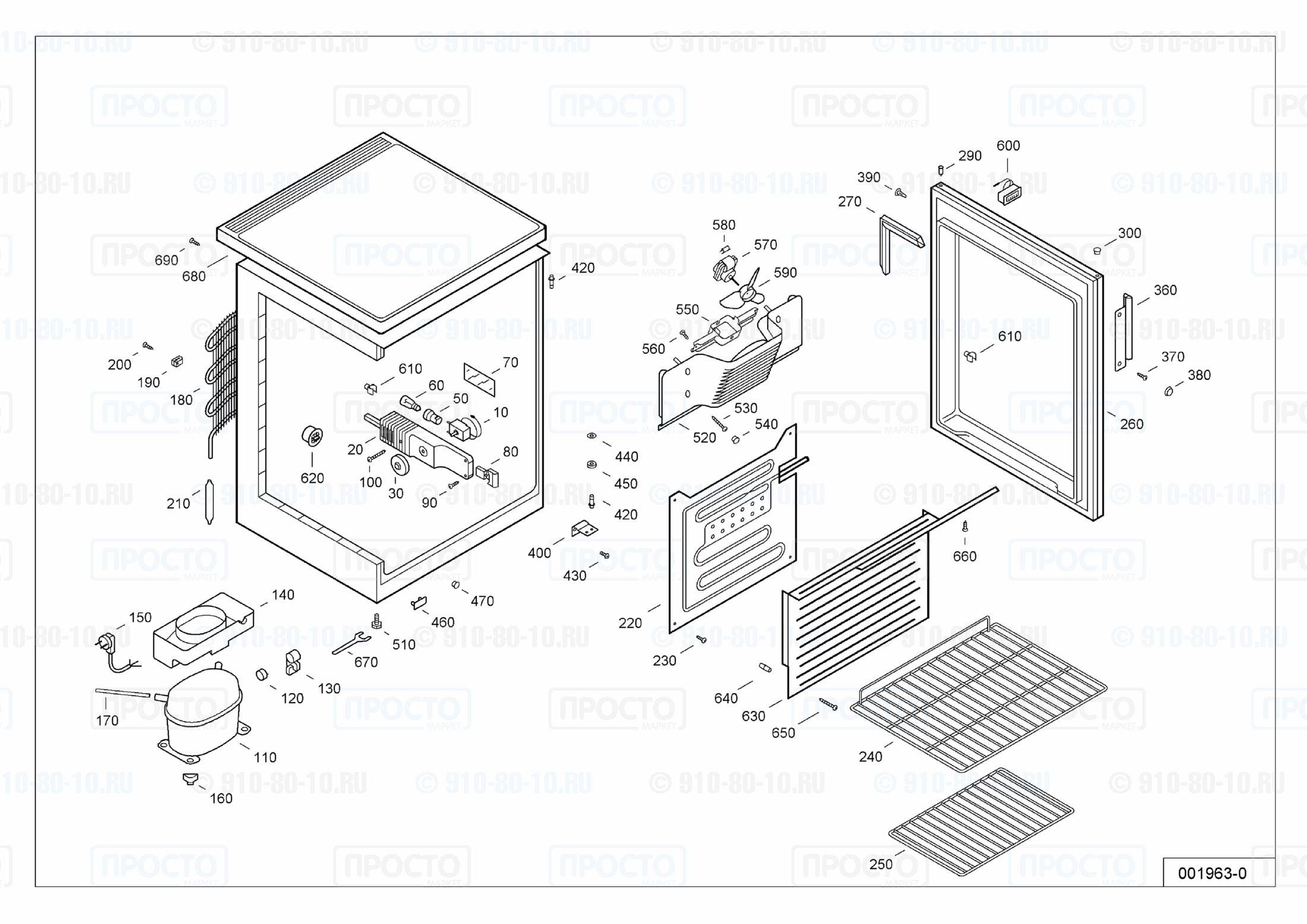 Взрыв-схема запчастей холодильника Liebherr WKUes 1800-10A