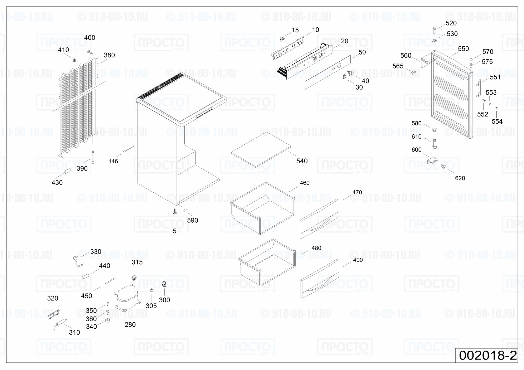 Взрыв-схема запчастей холодильника Liebherr G 1221-20D
