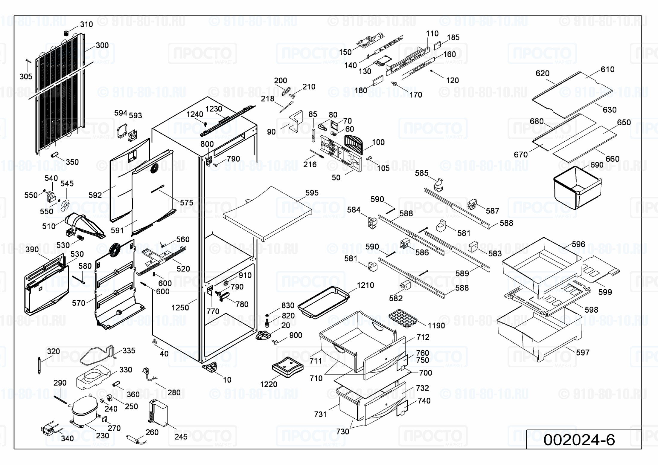 Взрыв-схема запчастей холодильника Liebherr ICBN 3056-20D