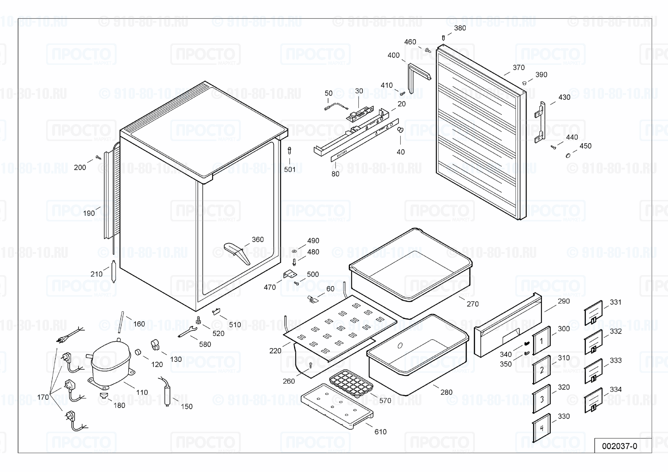 Взрыв-схема холодильника Liebherr GS 1513-24C