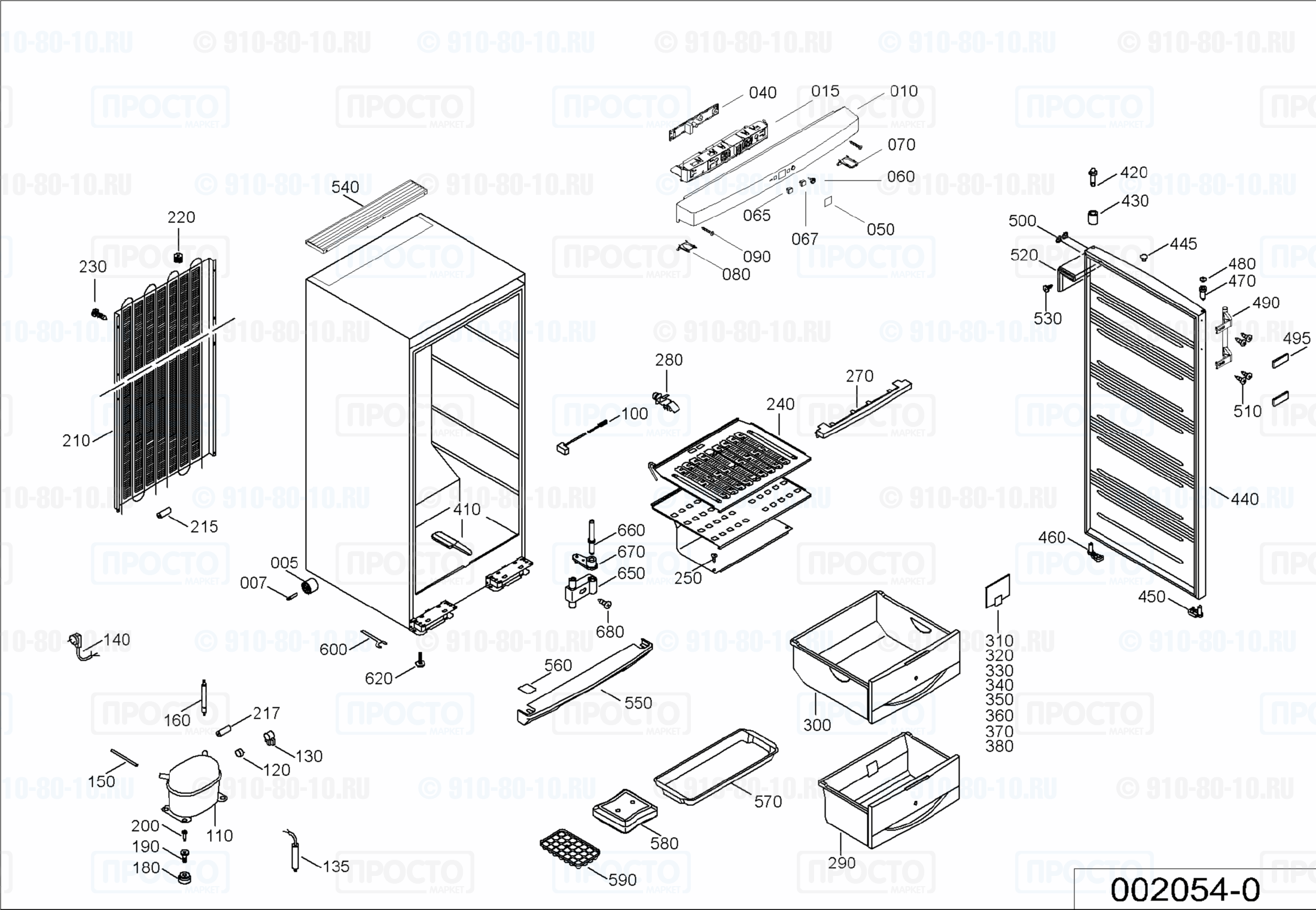 Взрыв-схема запчастей холодильника Liebherr G 3113-20