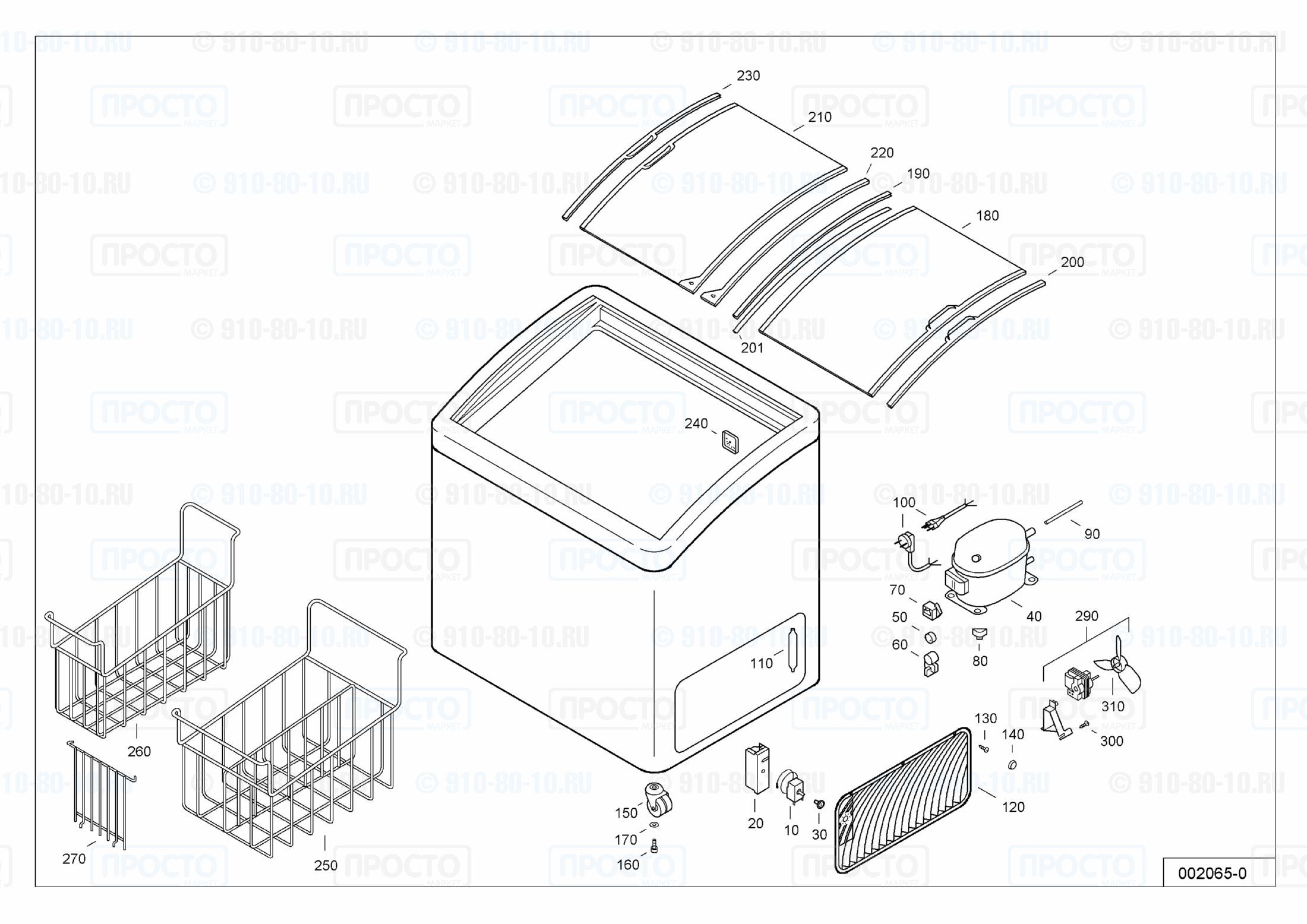 Взрыв-схема запчастей холодильника Liebherr GTI 4303-13A