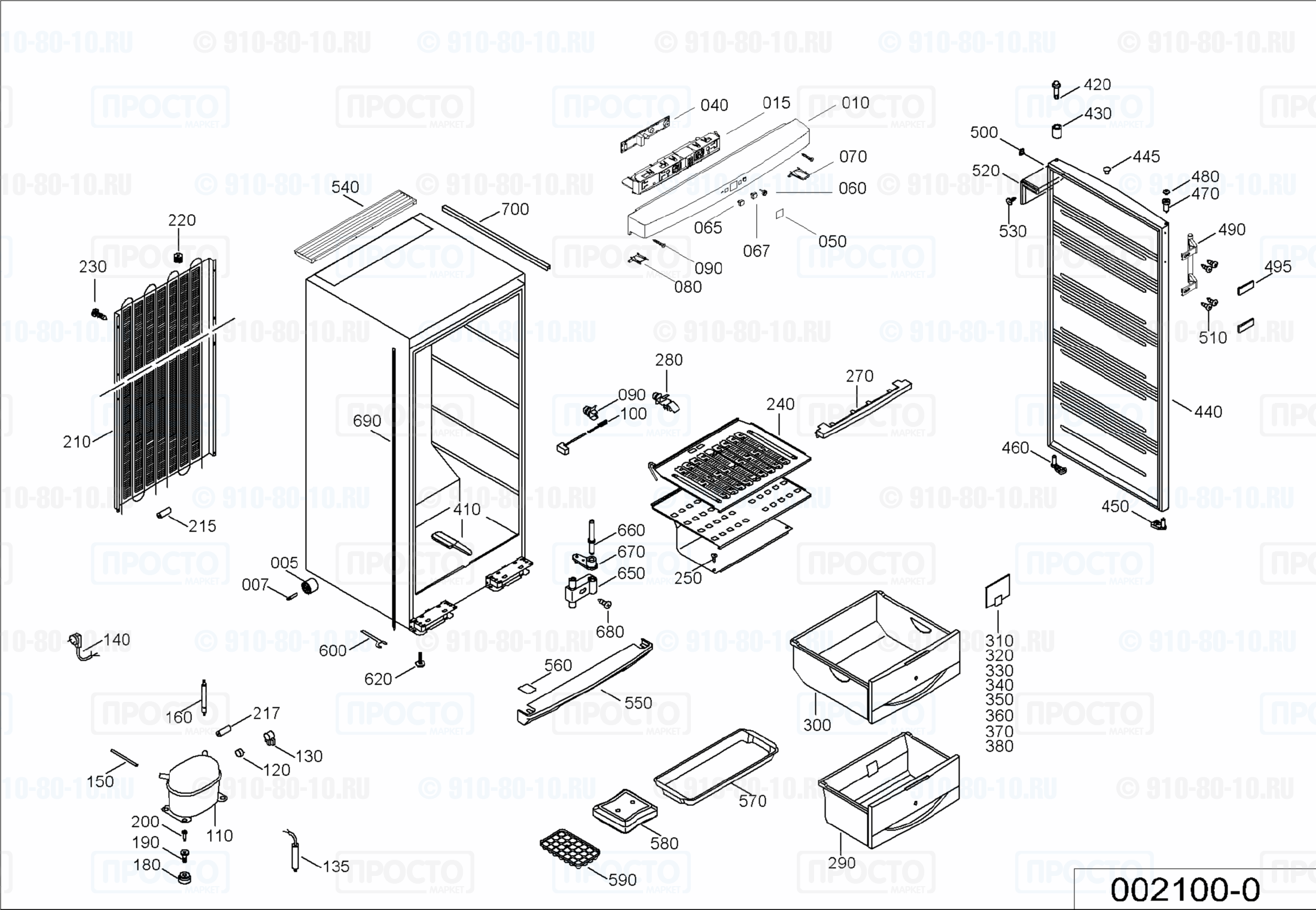 Взрыв-схема запчастей холодильника Liebherr G 3123-20
