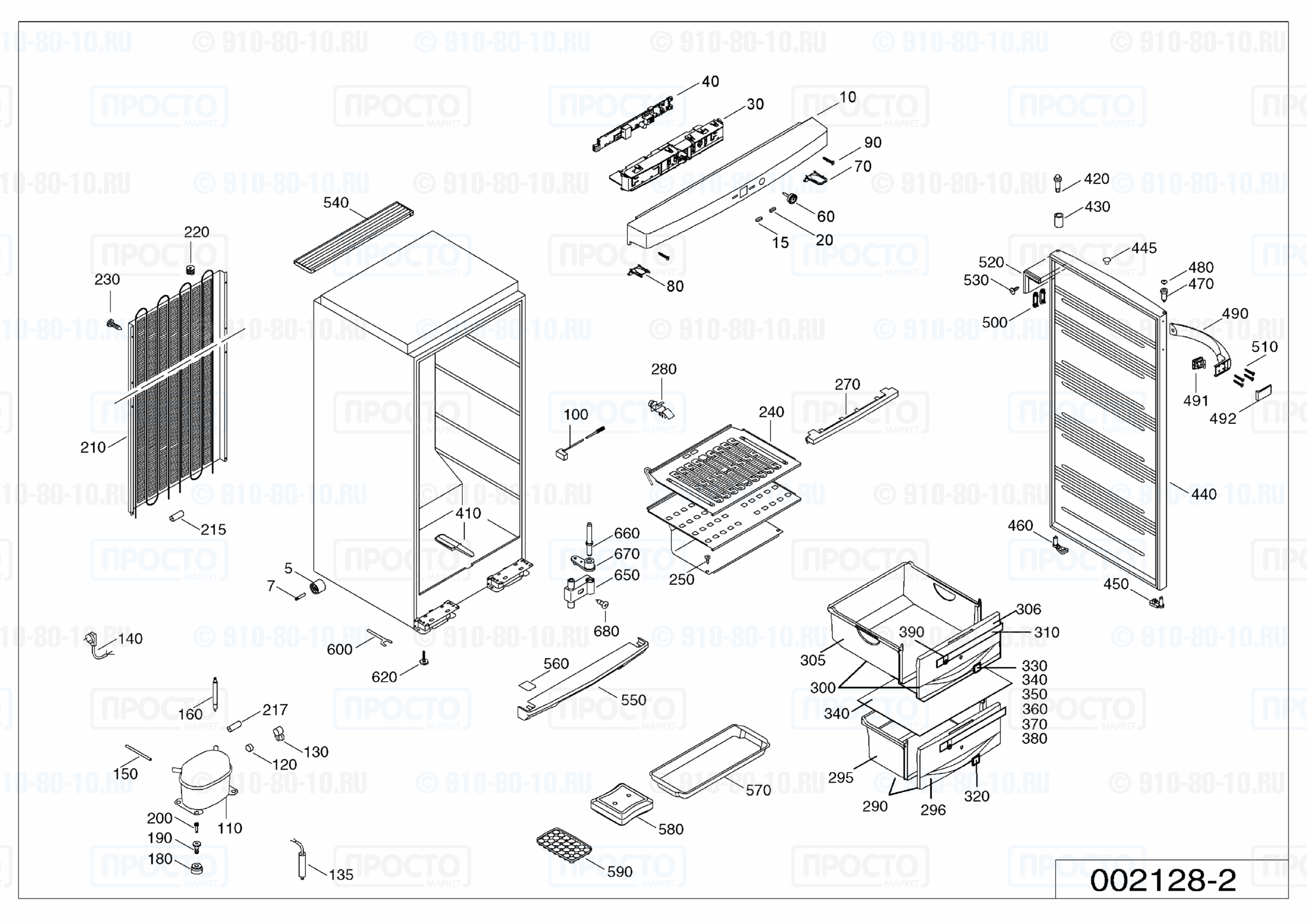 Взрыв-схема запчастей холодильника Liebherr G 3123-20B