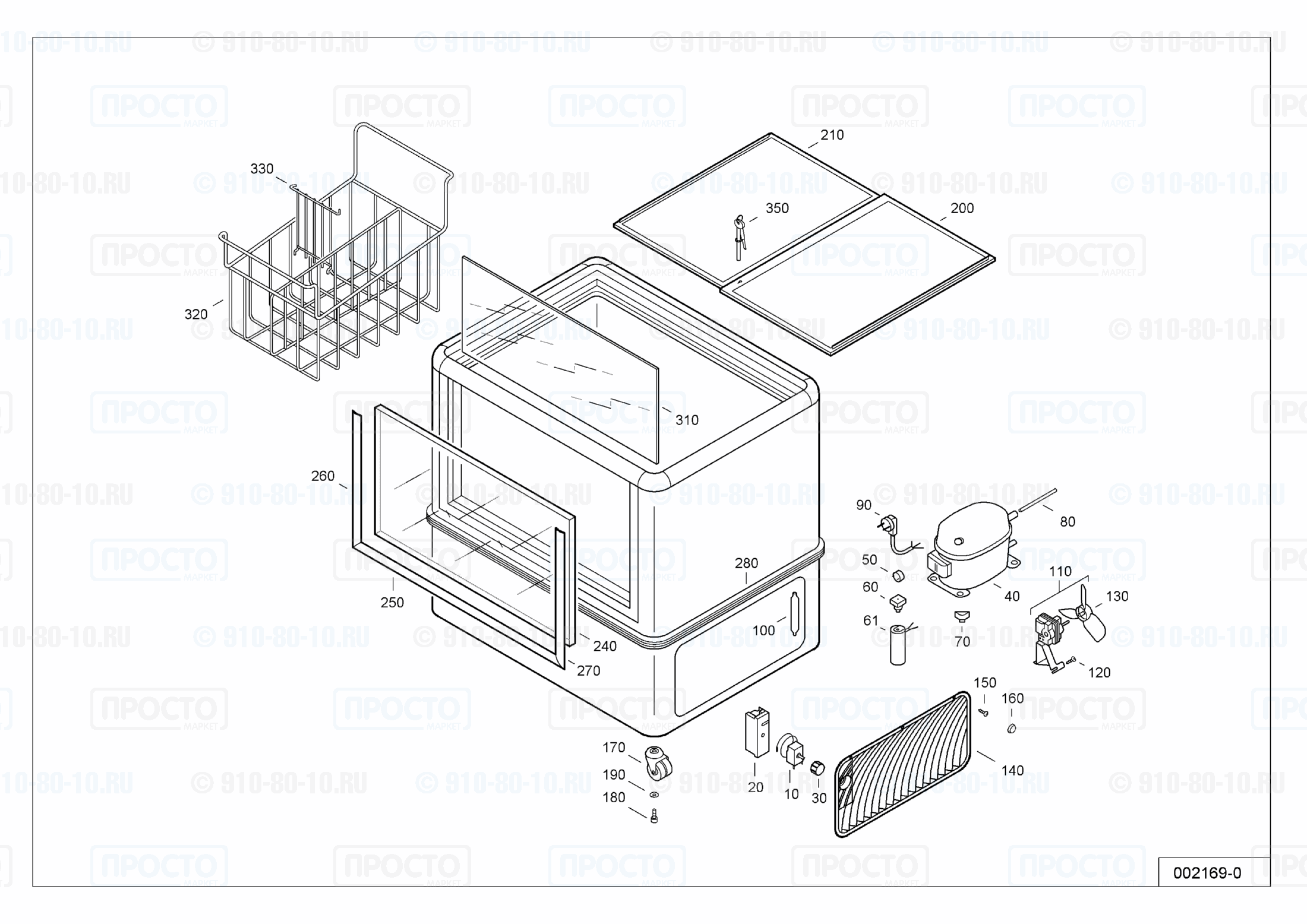 Взрыв-схема запчастей холодильника Liebherr GTV 3502-16A