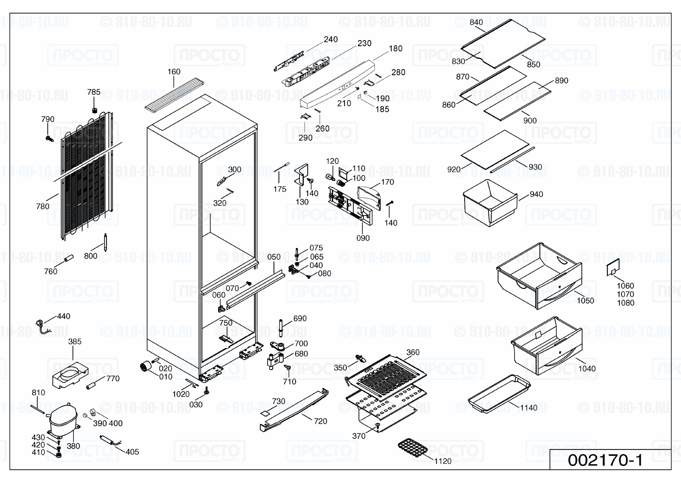 Взрыв-схема запчастей холодильника Liebherr CU 2653-20