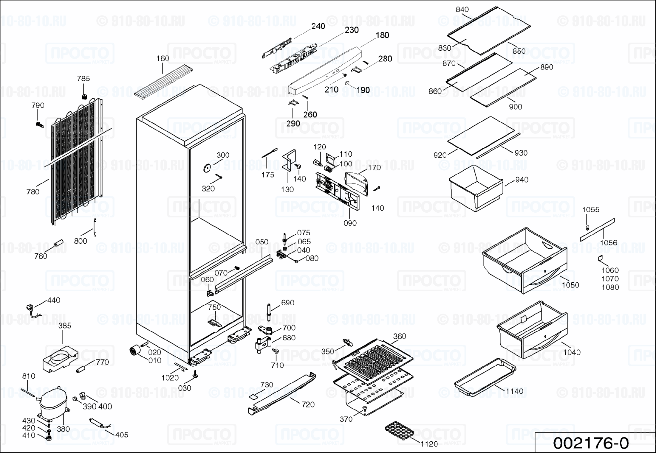 Взрыв-схема запчастей холодильника Liebherr CU 3163-20