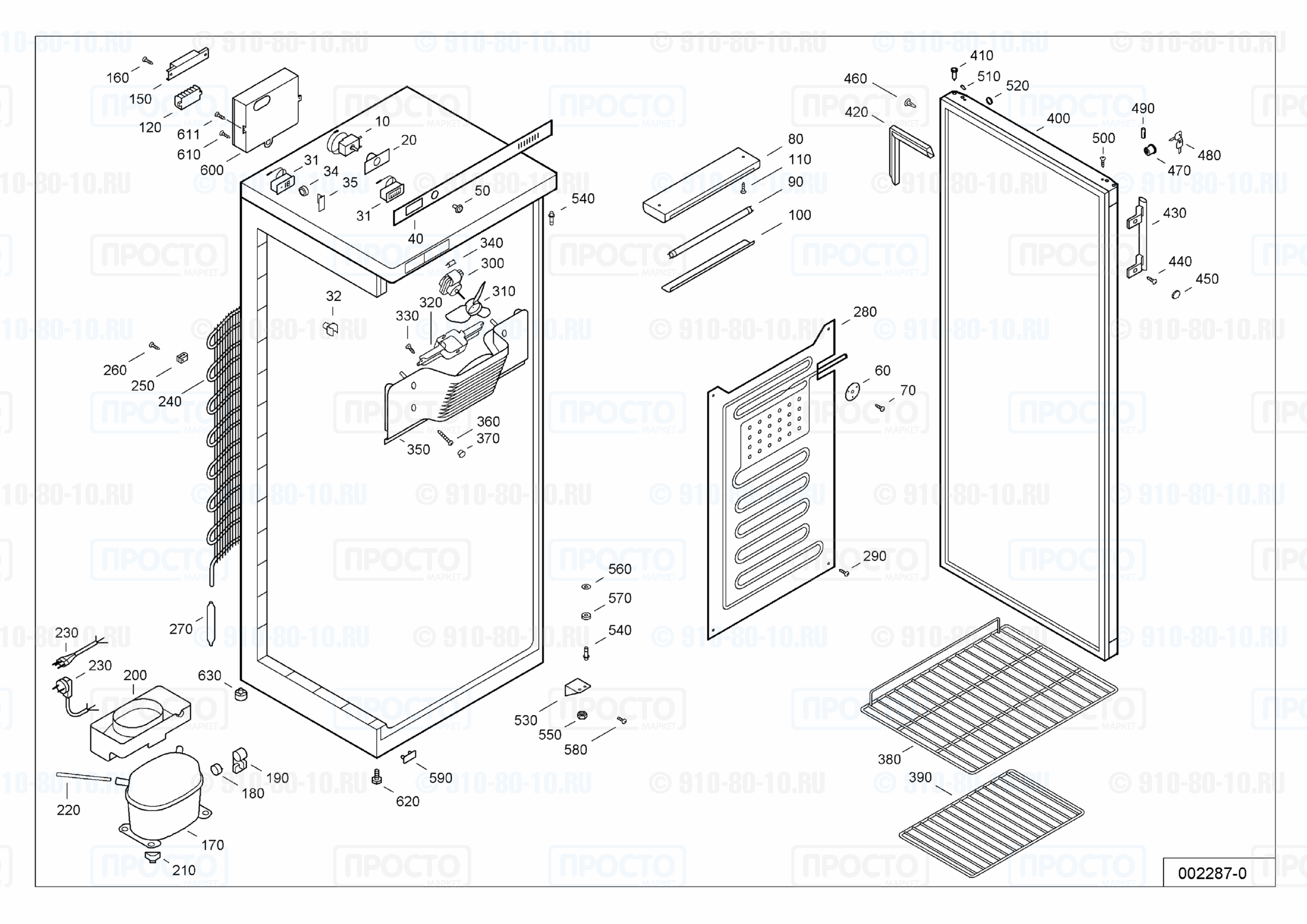 Взрыв-схема холодильника Liebherr UKS 3602-12